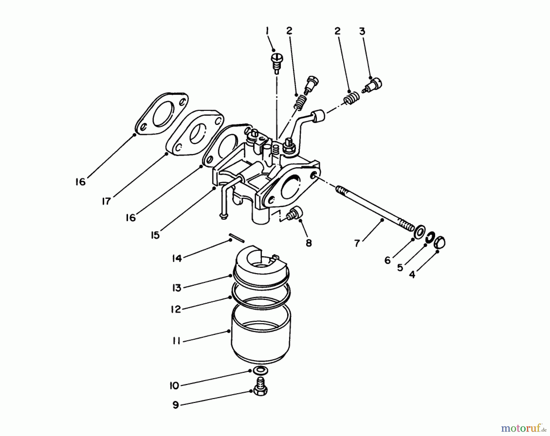  Toro Neu Generators 62008 (T800) - Toro Generator, T800, 1987 (7000001-7999999) CARBURETOR