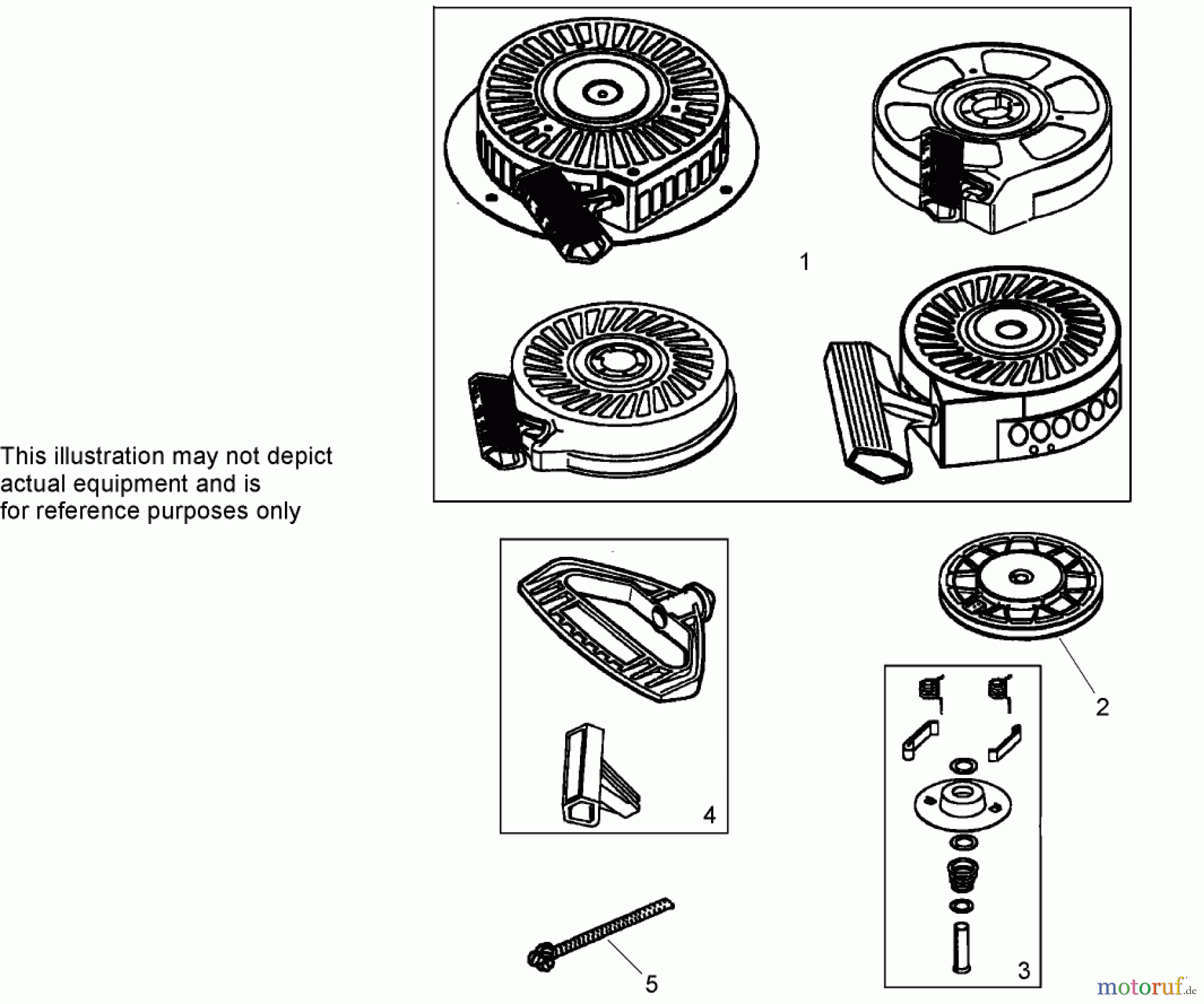 Toro Neu Snow Blowers/Snow Throwers Seite 2 38605 (522) - Toro 522 Power Throw Snowthrower, 2007 (270000001-270004504) REWIND STARTER NO. 590707 (OPTIONAL) TECUMSEH LH195SA - 67435V