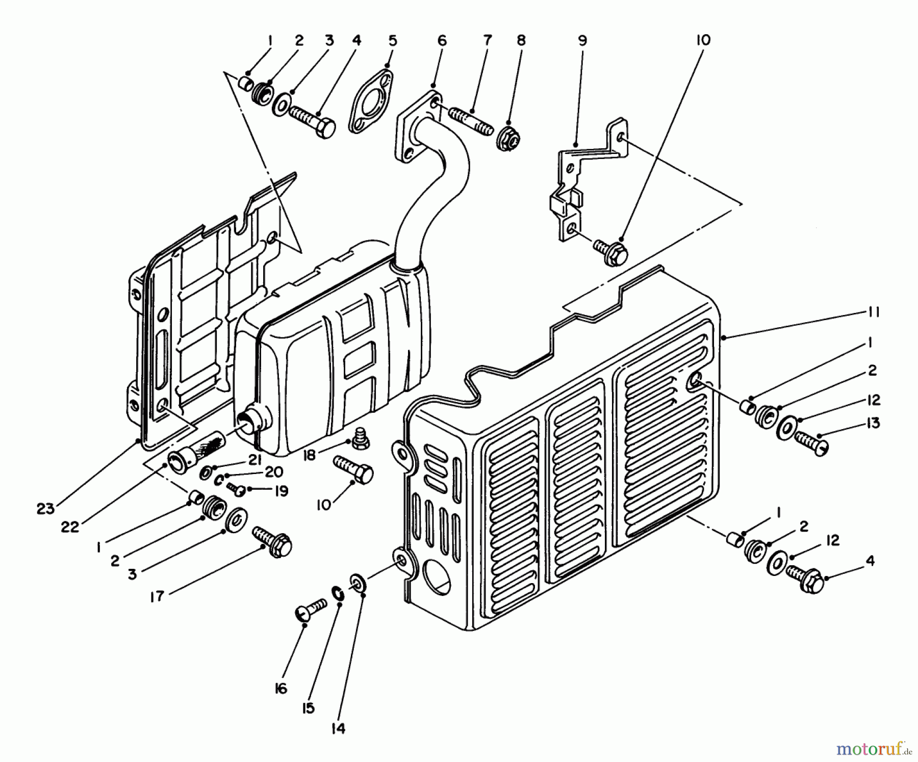 Toro Neu Generators 62008 (T800) - Toro Generator, T800, 1986 (6000001-6999999) EXHAUST