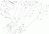Toro 38605 (522) - 522 Power Throw Snowthrower, 2009 (290000001-290999999) Ersatzteile HANDLE AND CONTROL ASSEMBLY