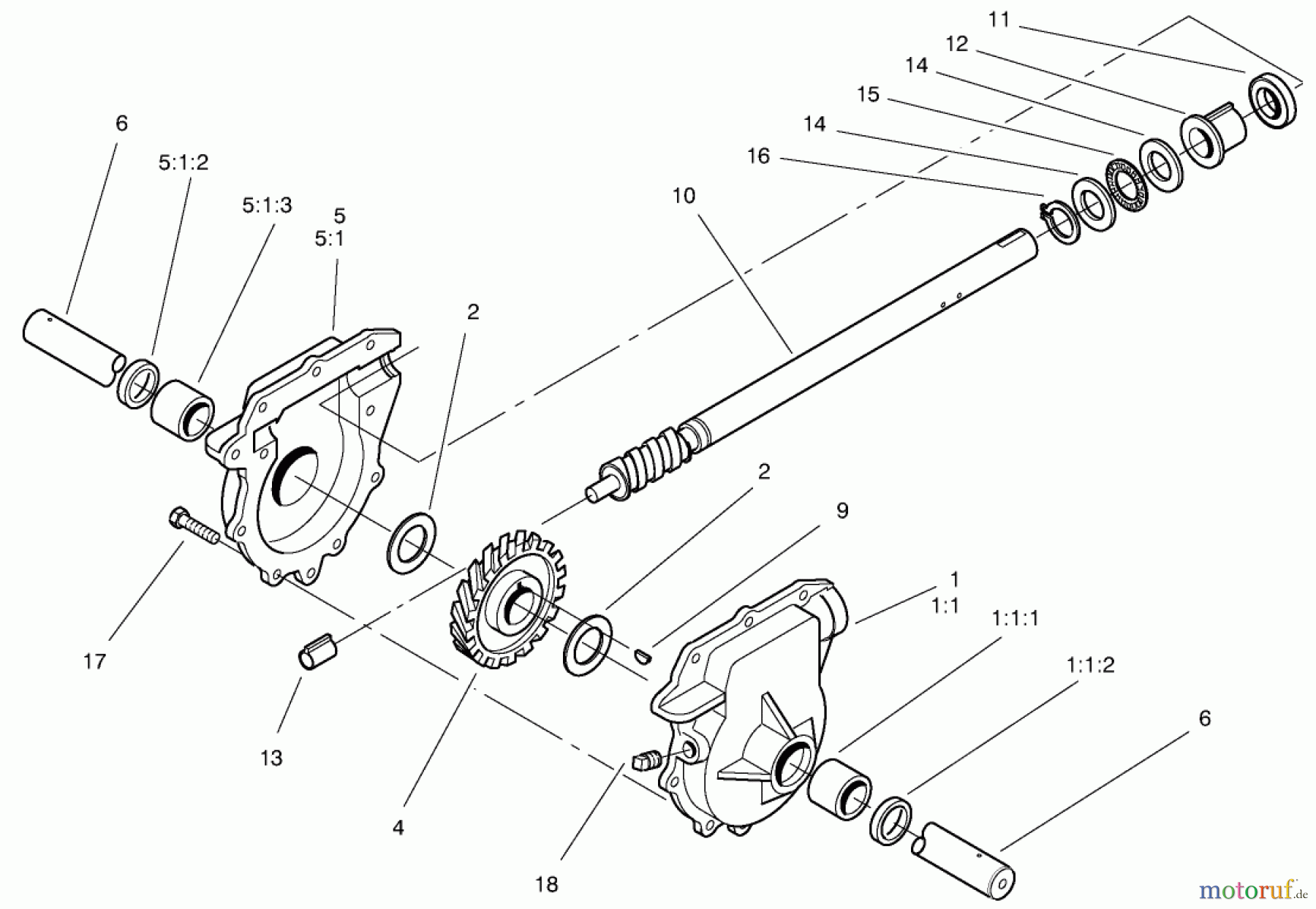 Toro Neu Snow Blowers/Snow Throwers Seite 2 38610 (6000) - Toro Power Max 6000 Snowthrower, 2005 (250010001-250999999) AUGER GEARCASE ASSEMBLY NO. 106-4580