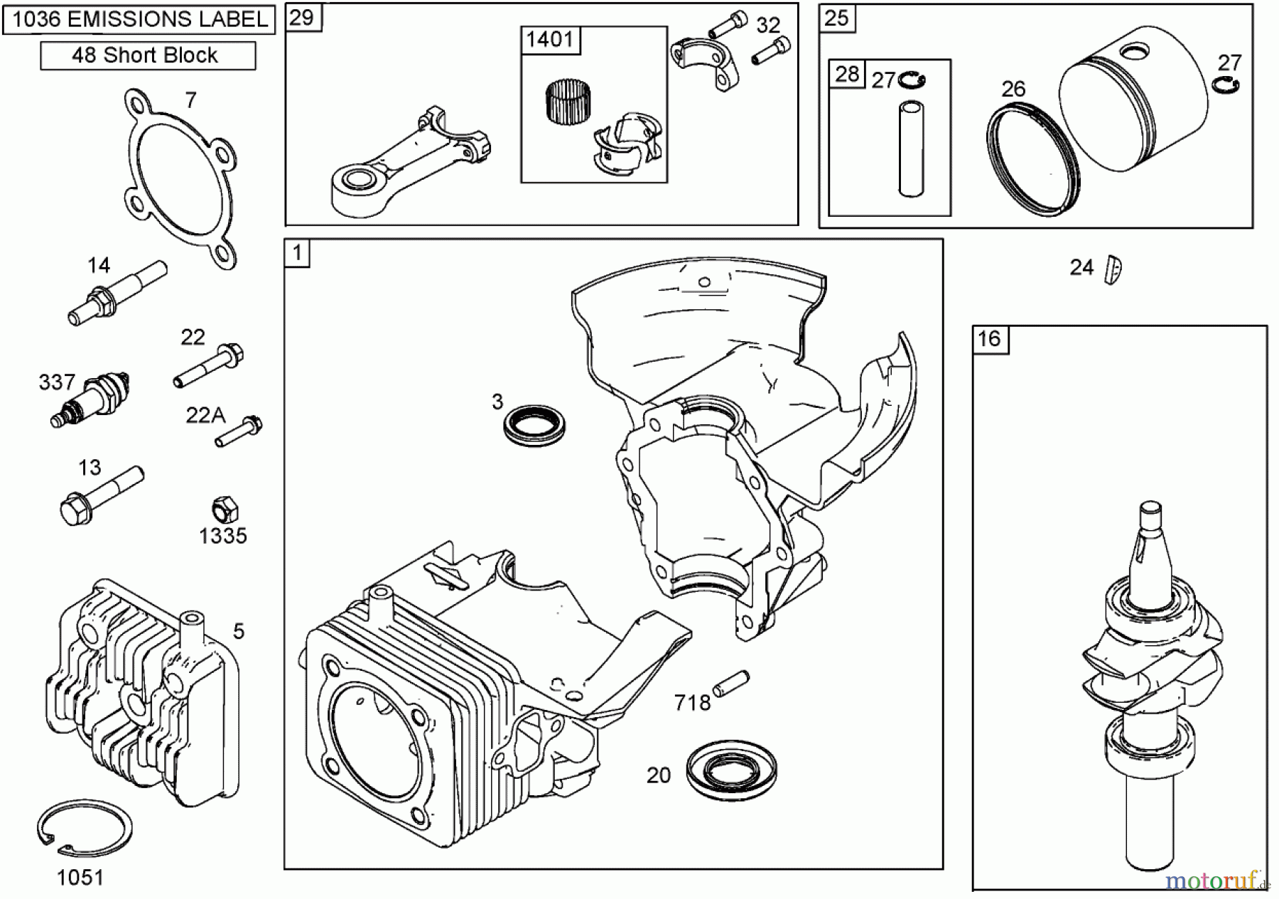 Toro Neu Snow Blowers/Snow Throwers Seite 2 38610 (726 TE) - Toro Power Max 726 TE Snowthrower, 2004 (240000001-240999999) CRANKCASE, CRANKSHAFT, CYLINDER HEAD, AND CONNECTING ROD ASSEMBLIES BRIGGS AND STRATTON 084333-0197-E1