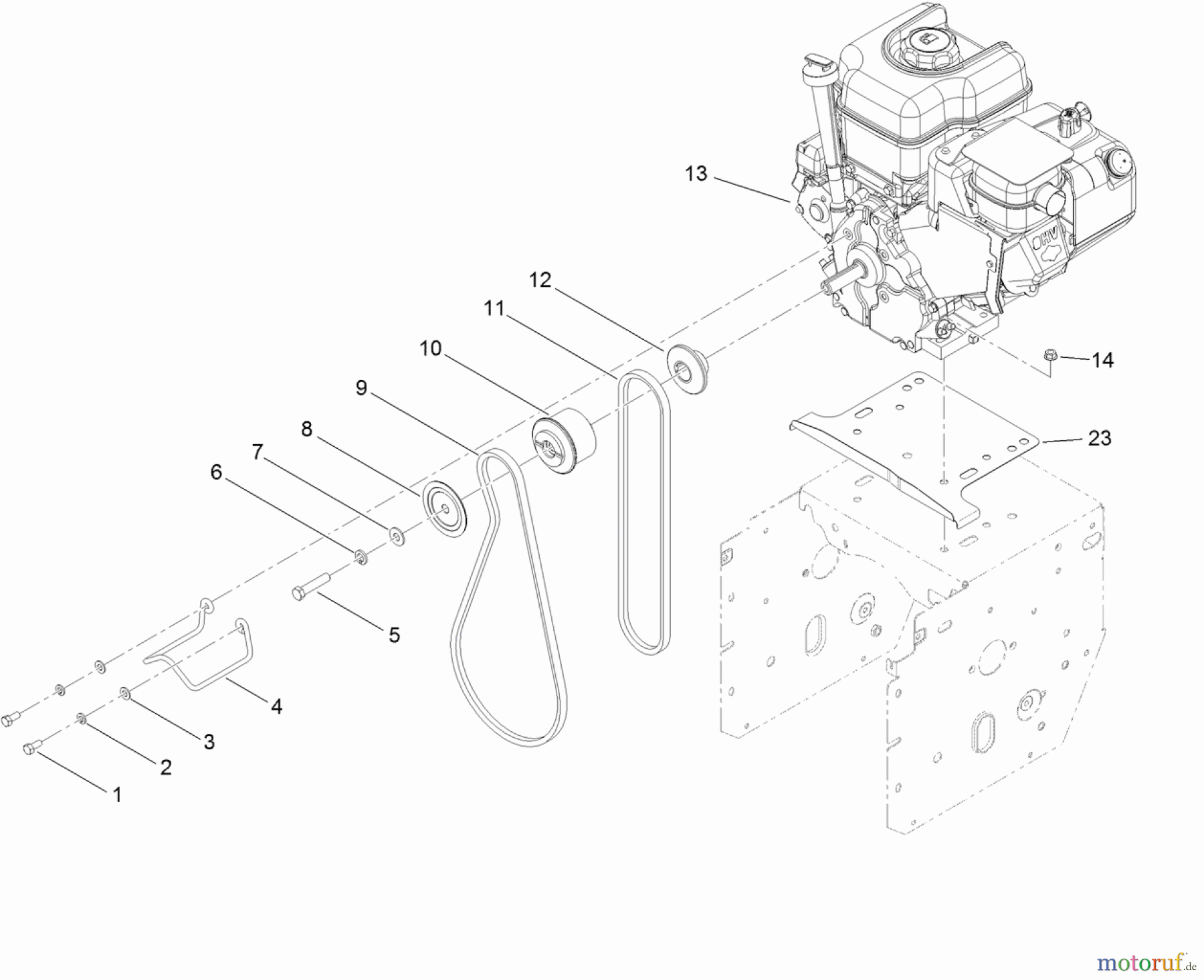 Toro Neu Snow Blowers/Snow Throwers Seite 2 38614 (726 OE) - Toro Power Max 726 OE Snowthrower, 2012 (SN 312011920-312999999) ENGINE ASSEMBLY