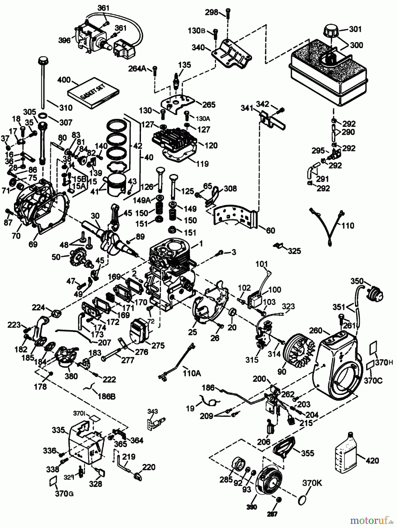 Toro Neu Snow Blowers/Snow Throwers Seite 2 38620 (826 LE) - Toro Power Max 826 LE Snowthrower, 2004 (240000001-240999999) ENGINE ASSEMBLY NO. 1 TECUMSEH HMSK-80 155723