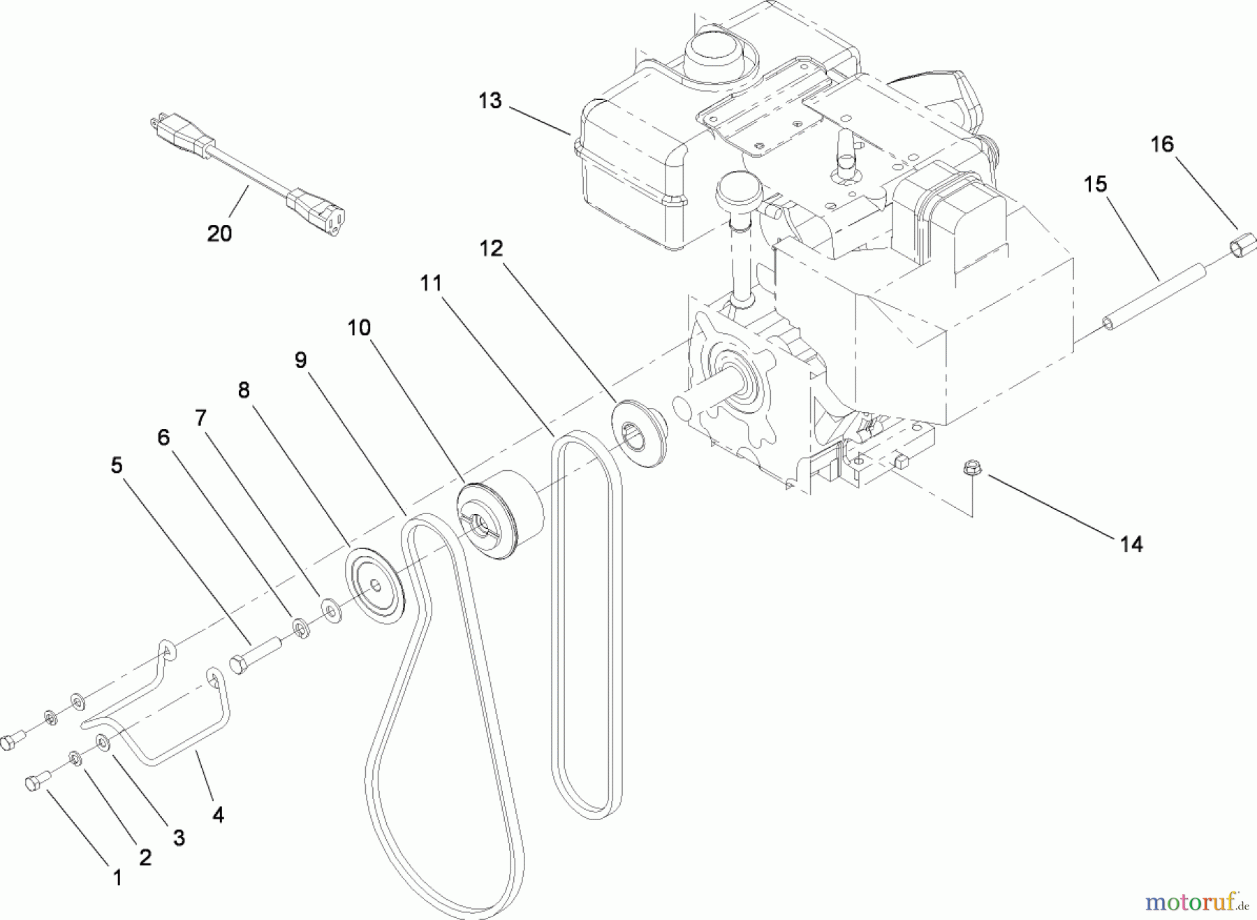  Toro Neu Snow Blowers/Snow Throwers Seite 2 38620 (826 LE) - Toro Power Max 826 LE Snowthrower, 2005 (250000001-250010000) ENGINE ASSEMBLY