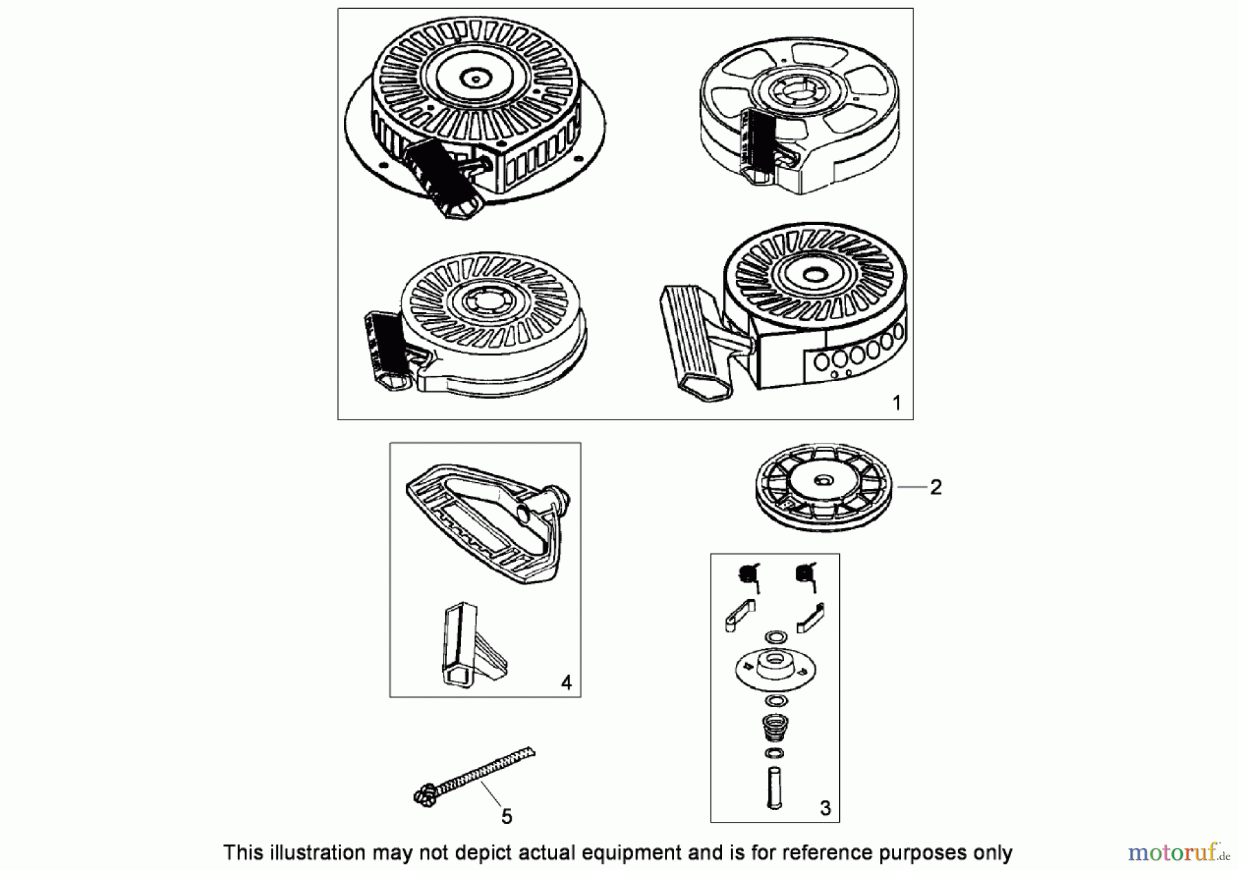  Toro Neu Snow Blowers/Snow Throwers Seite 2 38620 (826 LE) - Toro Power Max 826 LE Snowthrower, 2005 (250000001-250010000) RECOIL STARTER NO. 590733 (OPTIONAL) TECUMSEH LH318SA-156562H