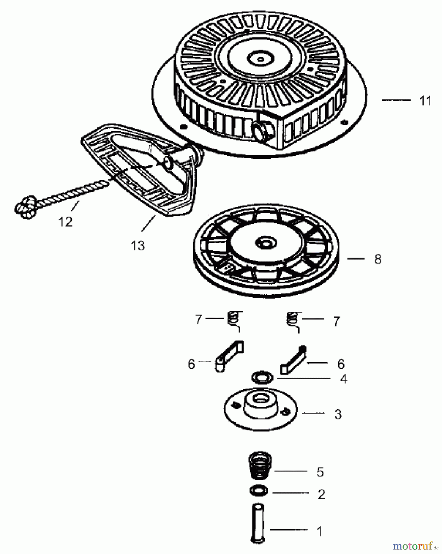 Toro Neu Snow Blowers/Snow Throwers Seite 2 38621 (826 LE) - Toro Power Max 826 LE Snowthrower, 2004 (240000001-240999999) REWIND STARTER ASSEMBLY NO. 590733 (OPTIONAL) TECUMSEH HMSK-80 155724X
