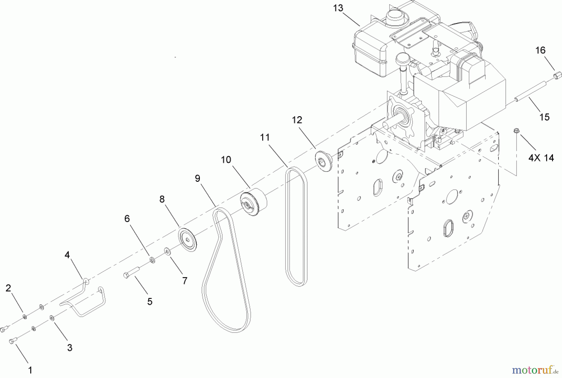  Toro Neu Snow Blowers/Snow Throwers Seite 2 38621 (826 LE) - Toro Power Max 826 LE Snowthrower, 2007 (270000001-270999999) ENGINE ASSEMBLY