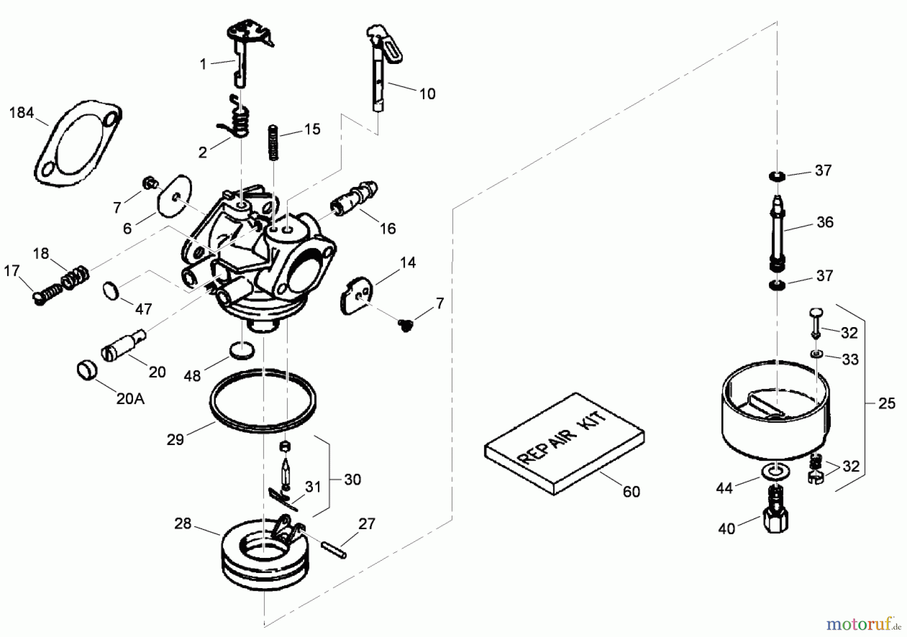Toro Neu Snow Blowers/Snow Throwers Seite 2 38622 (826 LE) - Toro Power Max 826 LE Snowthrower, 2006 (260000001-260999999) CARBURETOR ASSEMBLY NO. 640349 TECUMSEH LH318SA-156563H