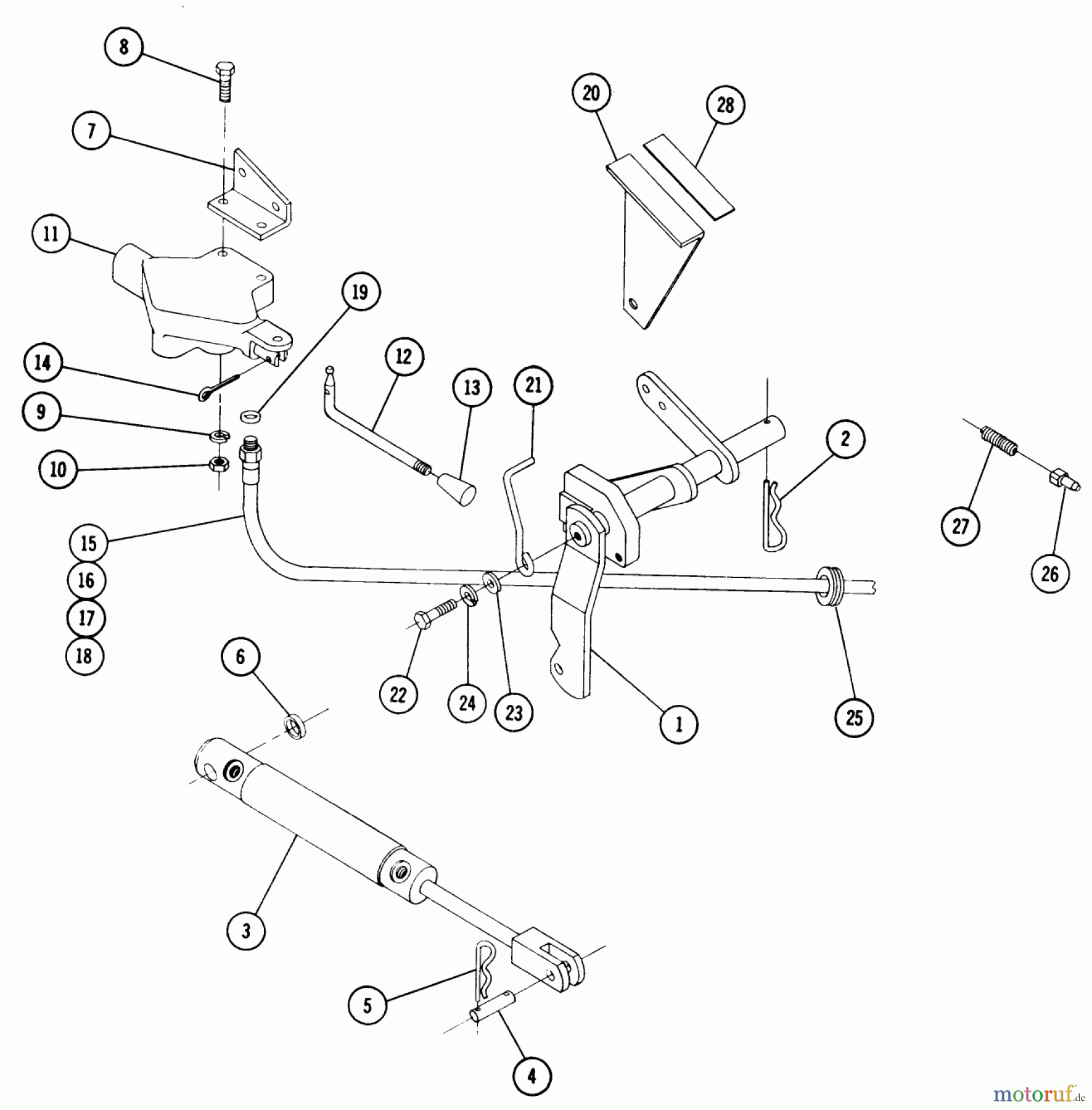 Toro Neu Accessories HY-6 - Toro Hydraulic Lift, 1966 PARTS LIST HY-6