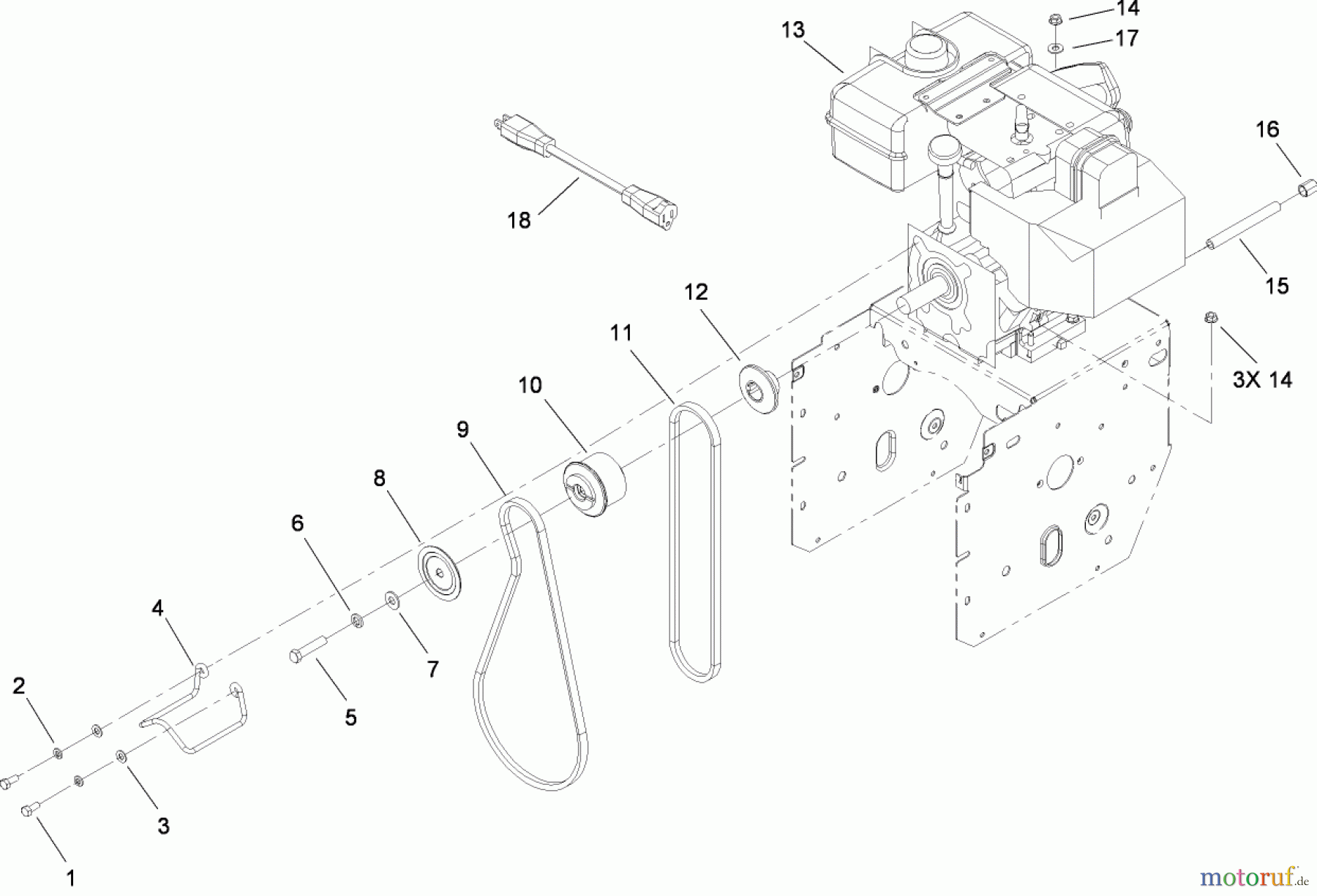  Toro Neu Snow Blowers/Snow Throwers Seite 2 38622 (826 LE) - Toro Power Max 826 LE Snowthrower, 2008 (280000001-280999999) ENGINE ASSEMBLY