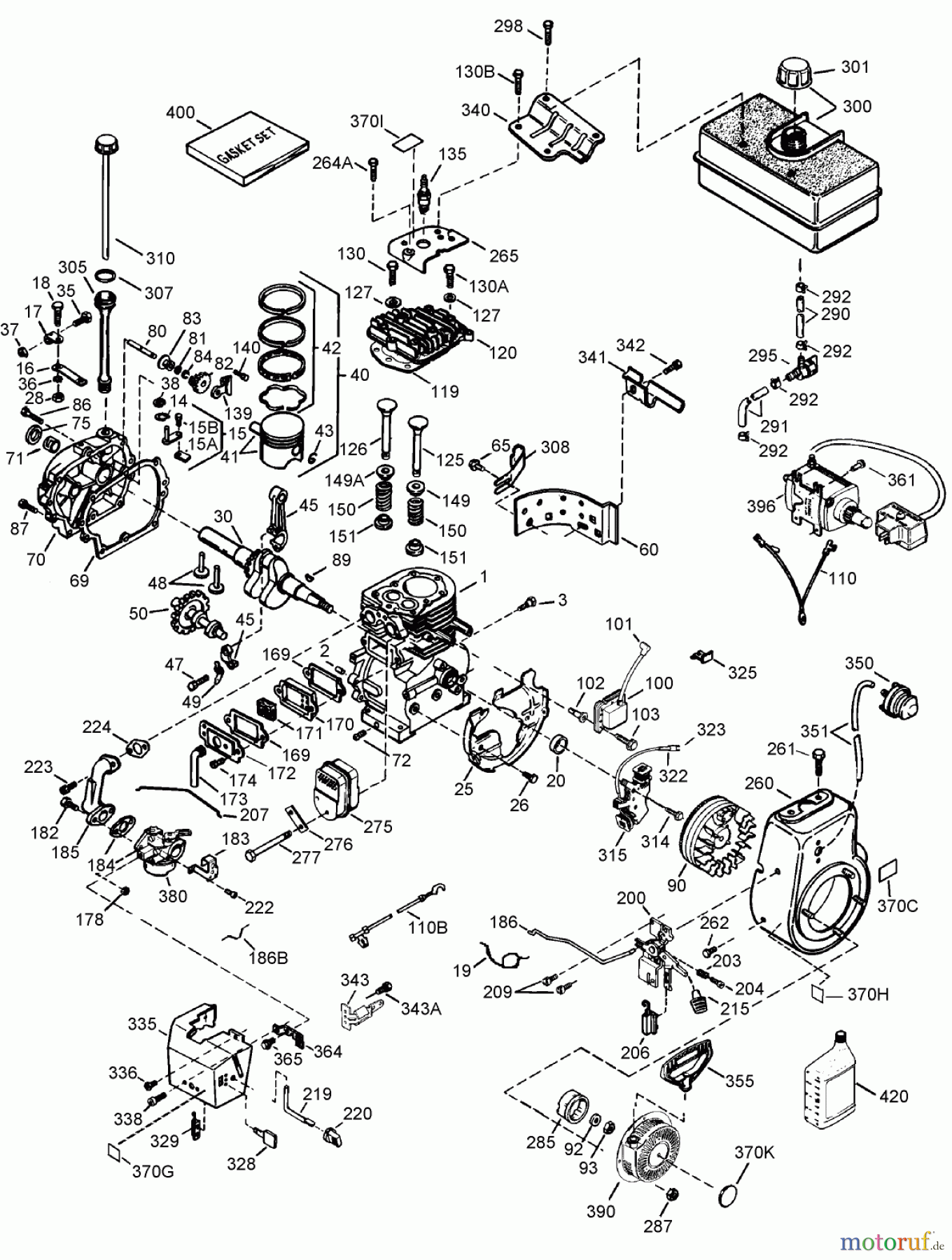 Toro Neu Snow Blowers/Snow Throwers Seite 2 38622 (826 LE) - Toro Power Max 826 LE Snowthrower, 2009 (290000001-290999999) ENGINE ASSEMBLY NO. 2 TECUMSEH LH318SA-156563H