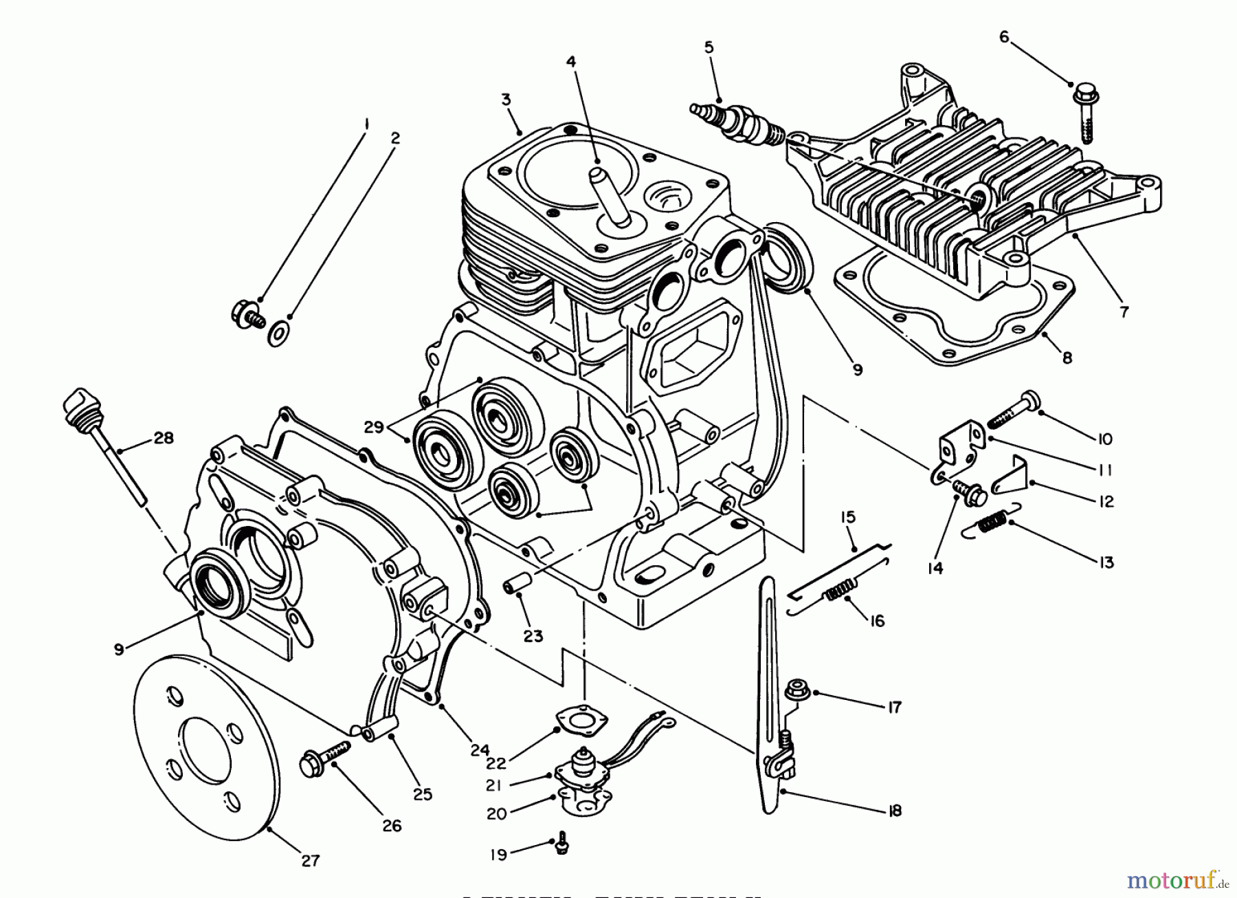 Toro Neu Generators 62012 (T1200) - Toro Generator, T1200, 1987 (7000001-7999999) ENGINE ASSEMBLY