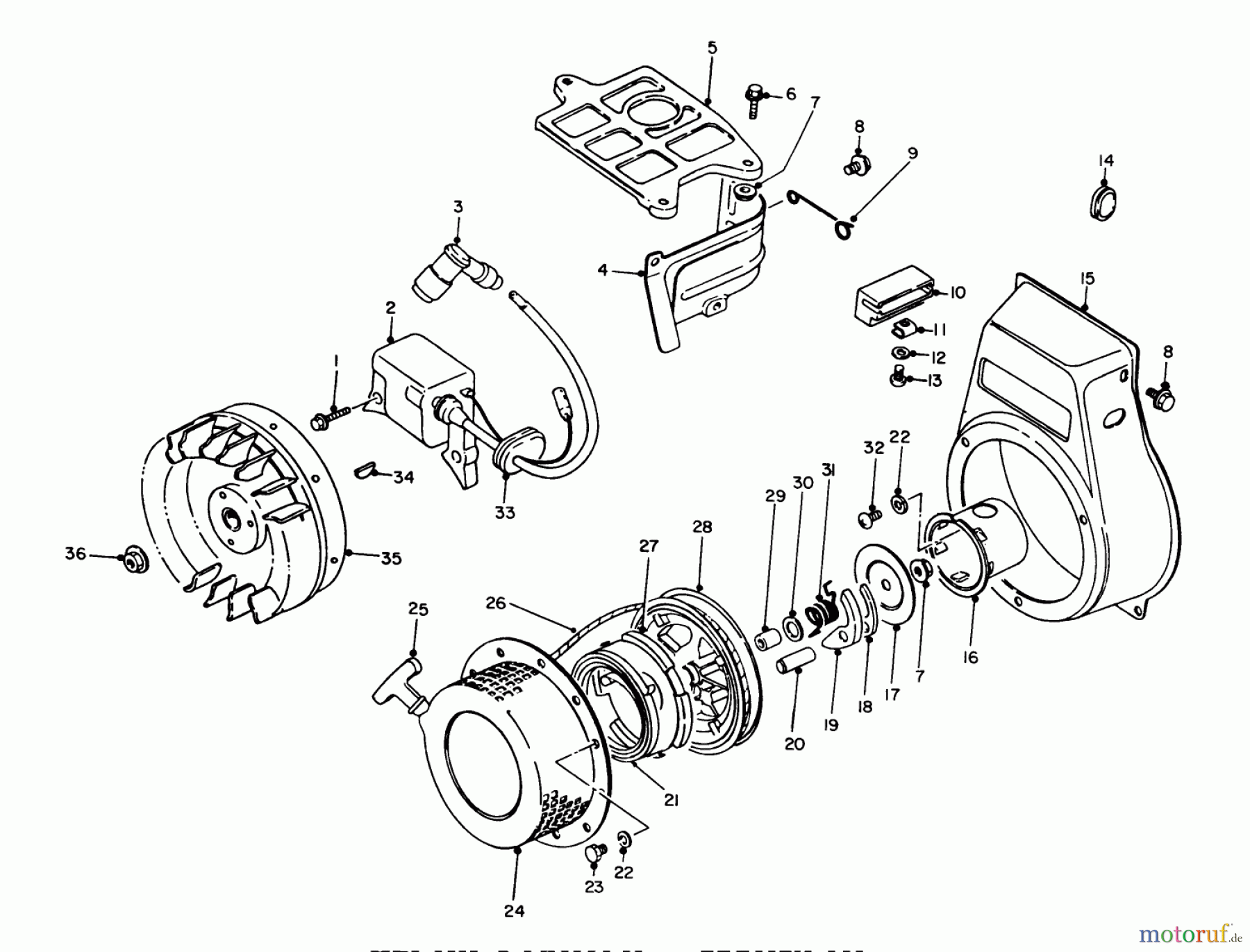  Toro Neu Generators 62012 (T1200) - Toro Generator, T1200, 1986 (6000001-6999999) RECOIL STARTER-MAGNETO