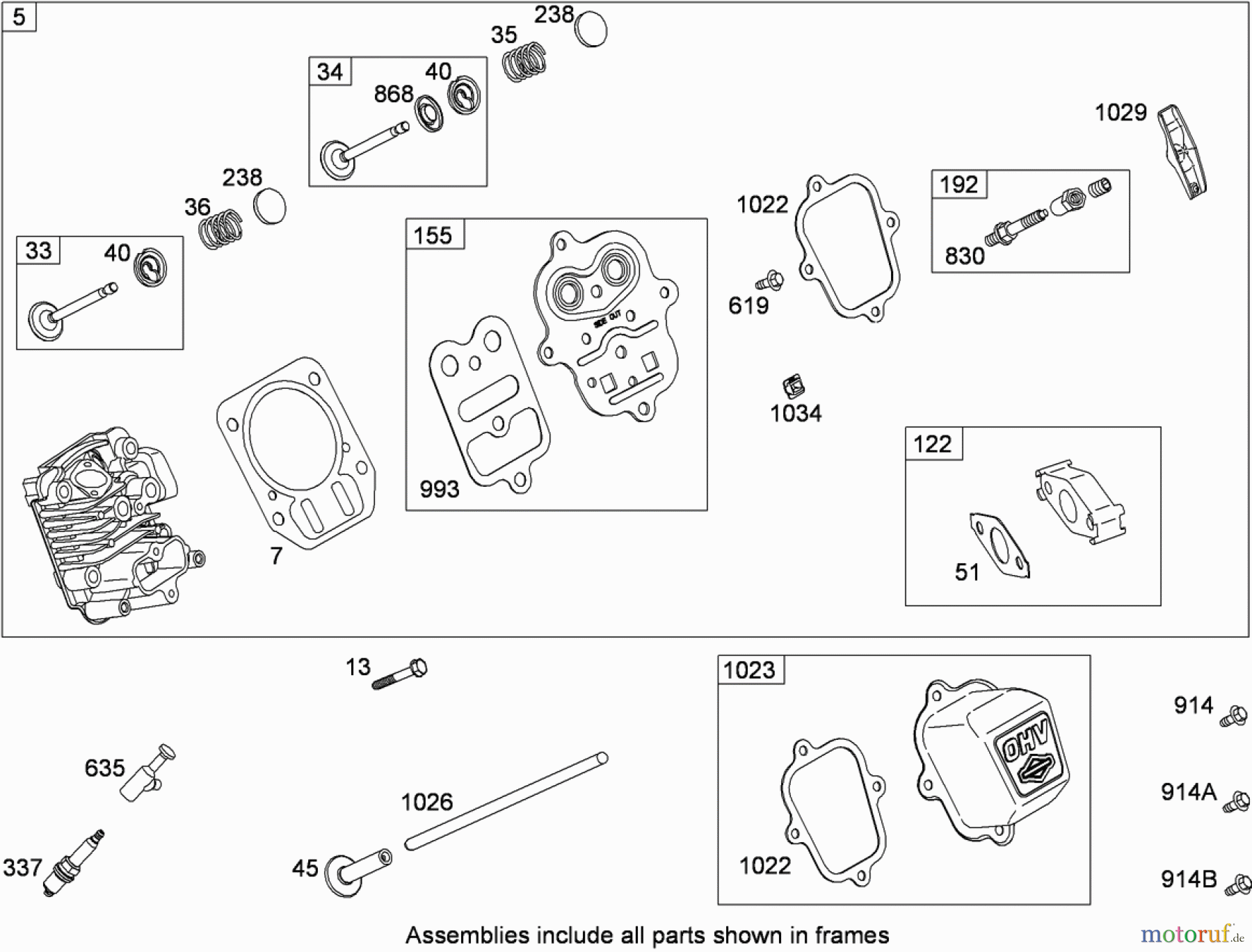  Toro Neu Snow Blowers/Snow Throwers Seite 2 38629C (826 OE) - Toro Power Max 826 OE Snowthrower, 2009 (290000001-290999999) CYLINDER HEAD ASSEMBLY BRIGGS AND STRATTON 15D104-0113-E8