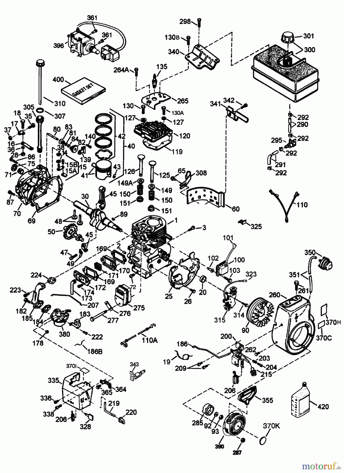 Toro Neu Snow Blowers/Snow Throwers Seite 2 38630 (828 LXE) - Toro Power Max 828 LXE Snowthrower, 2005 (250000001-250010000) ENGINE ASSEMBLY NO. 1 TECUMSEH HMSK-80 155672X