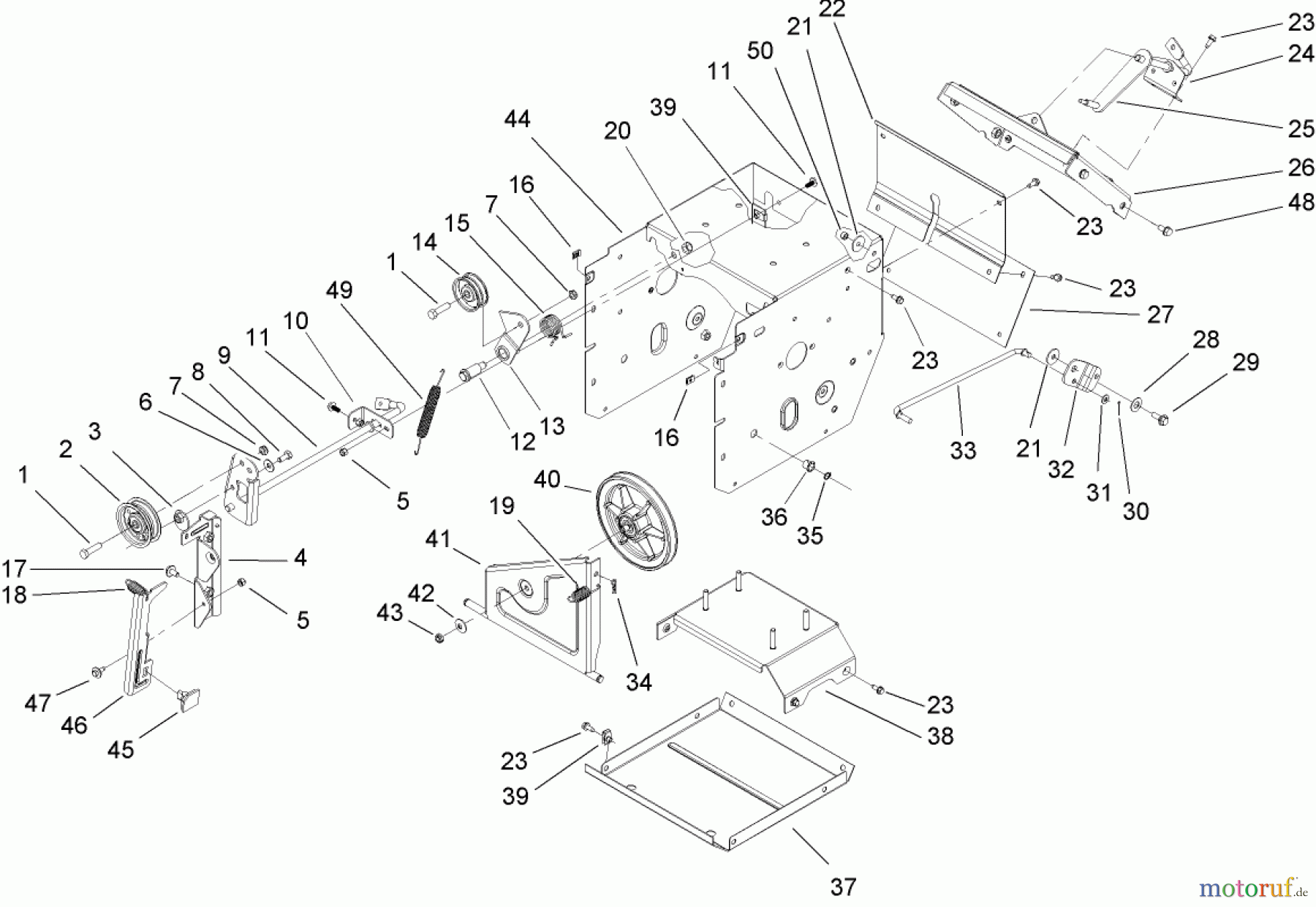 Toro Neu Snow Blowers/Snow Throwers Seite 2 38630 (828 LXE) - Toro Power Max 828 LXE Snowthrower, 2005 (250000001-250010000) FRAME ASSEMBLY