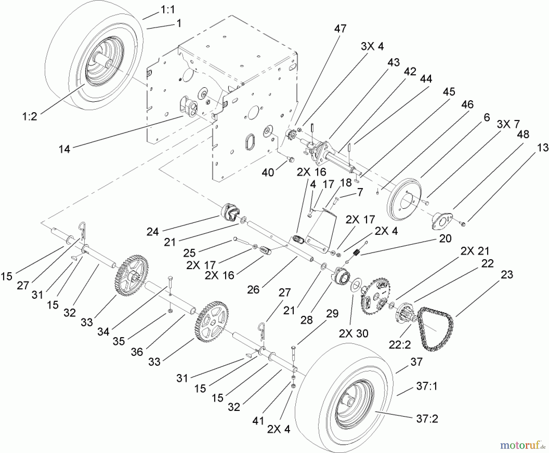 Toro Neu Snow Blowers/Snow Throwers Seite 2 38630 (828 LXE) - Toro Power Max 828 LXE Snowthrower, 2006 (260000001-260999999) WHEEL CLUTCH ASSEMBLY