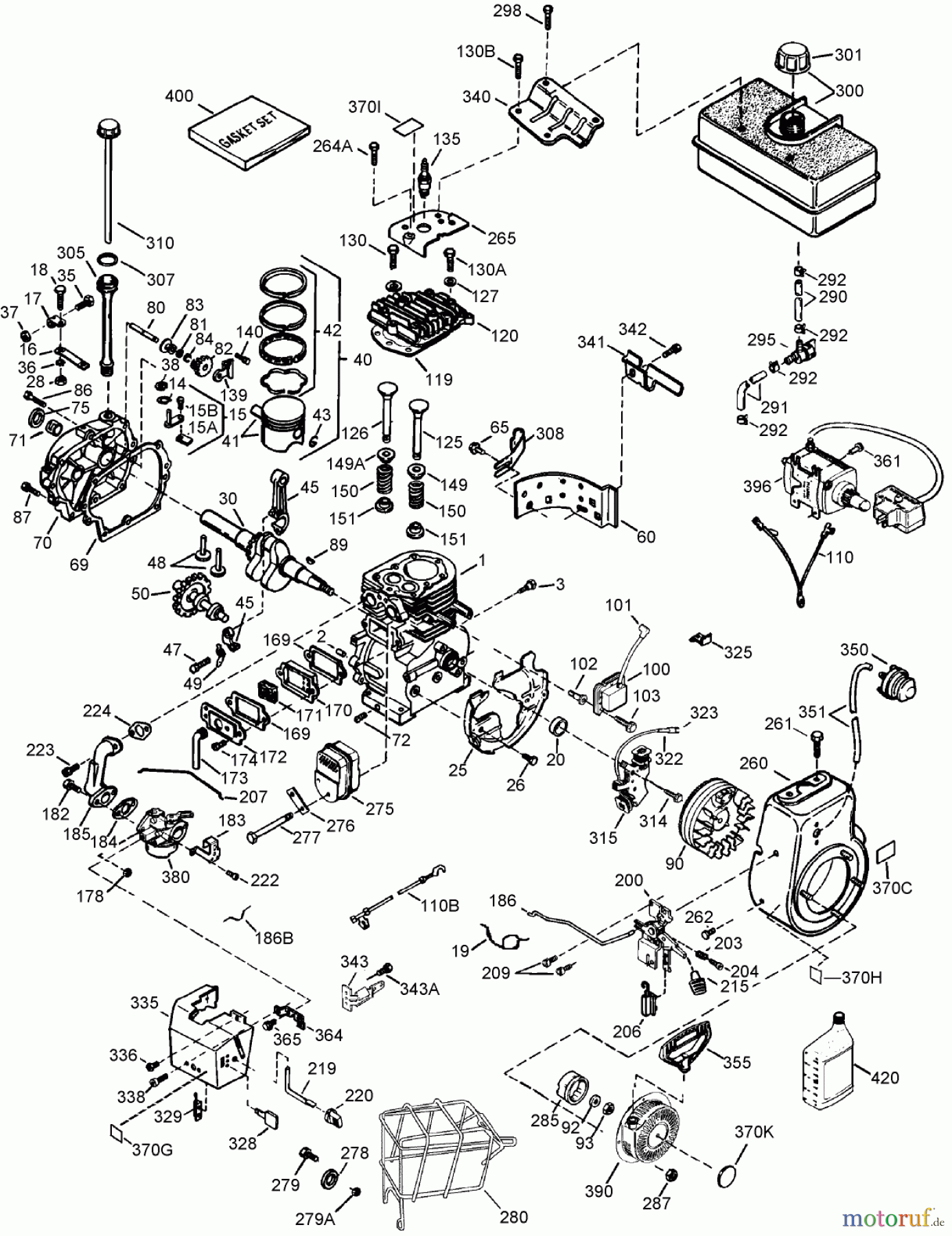 Toro Neu Snow Blowers/Snow Throwers Seite 2 38631 (828 LXE) - Toro Power Max 828 LXE Snowthrower, 2006 (260000001-260999999) ENGINE ASSEMBLY NO. 2 TECUMSEH LH318SA-156564H