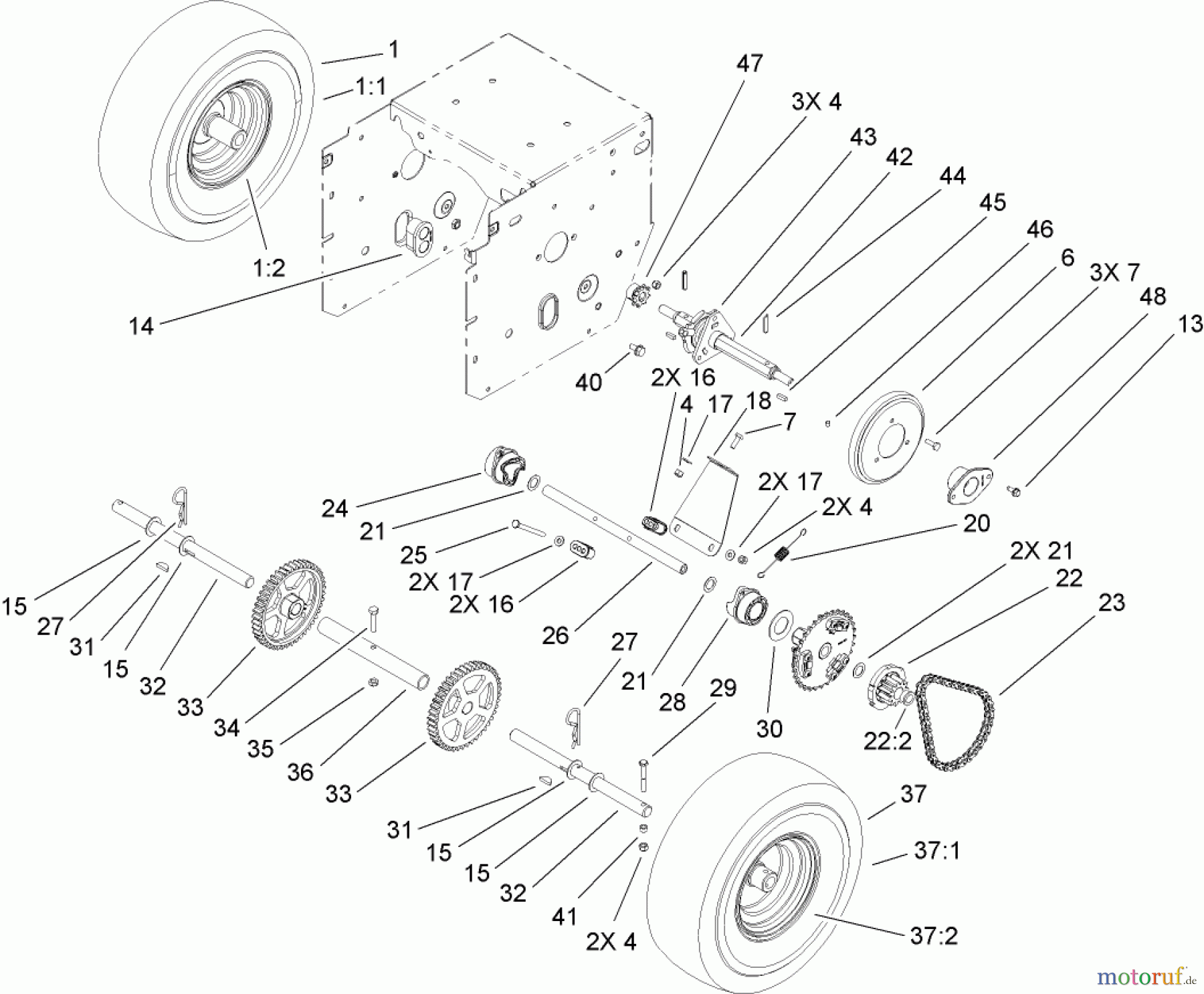 Toro Neu Snow Blowers/Snow Throwers Seite 2 38631 (828 LXE) - Toro Power Max 828 LXE Snowthrower, 2006 (260000001-260999999) WHEEL CLUTCH ASSEMBLY