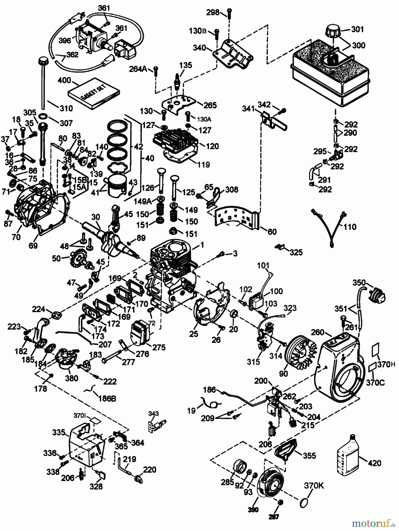 Toro Neu Snow Blowers/Snow Throwers Seite 2 38632 (828 LE) - Toro Power Max 828 LE Snowthrower, 2004 (240000001-240999999) ENGINE ASSEMBLY NO. 2 TECUMSEH HMSK-80 155672X