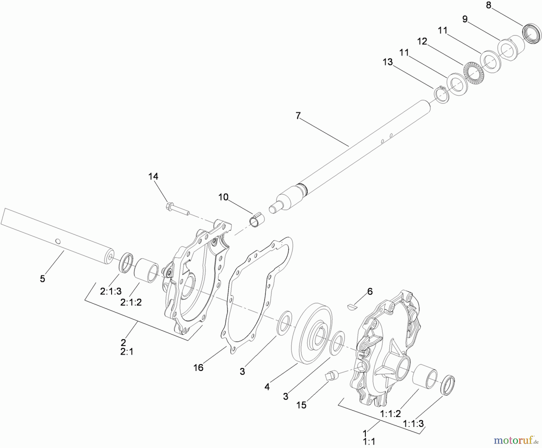 Toro Neu Snow Blowers/Snow Throwers Seite 2 38633 (826 OXE) - Toro Power Max 826 OXE Snowthrower, 2012 (312000001-312999999) 26 INCH AUGER GEARCASE ASSEMBLY NO. 108-7328