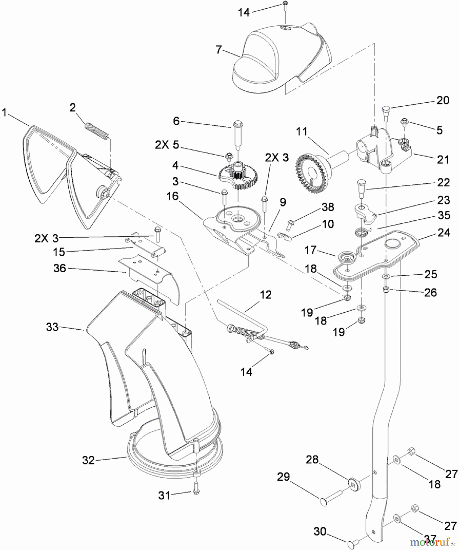 Toro Neu Snow Blowers/Snow Throwers Seite 2 38633 (826 OXE) - Toro Power Max 826 OXE Snowthrower, 2012 (312000001-312999999) CHUTE ASSEMBLY