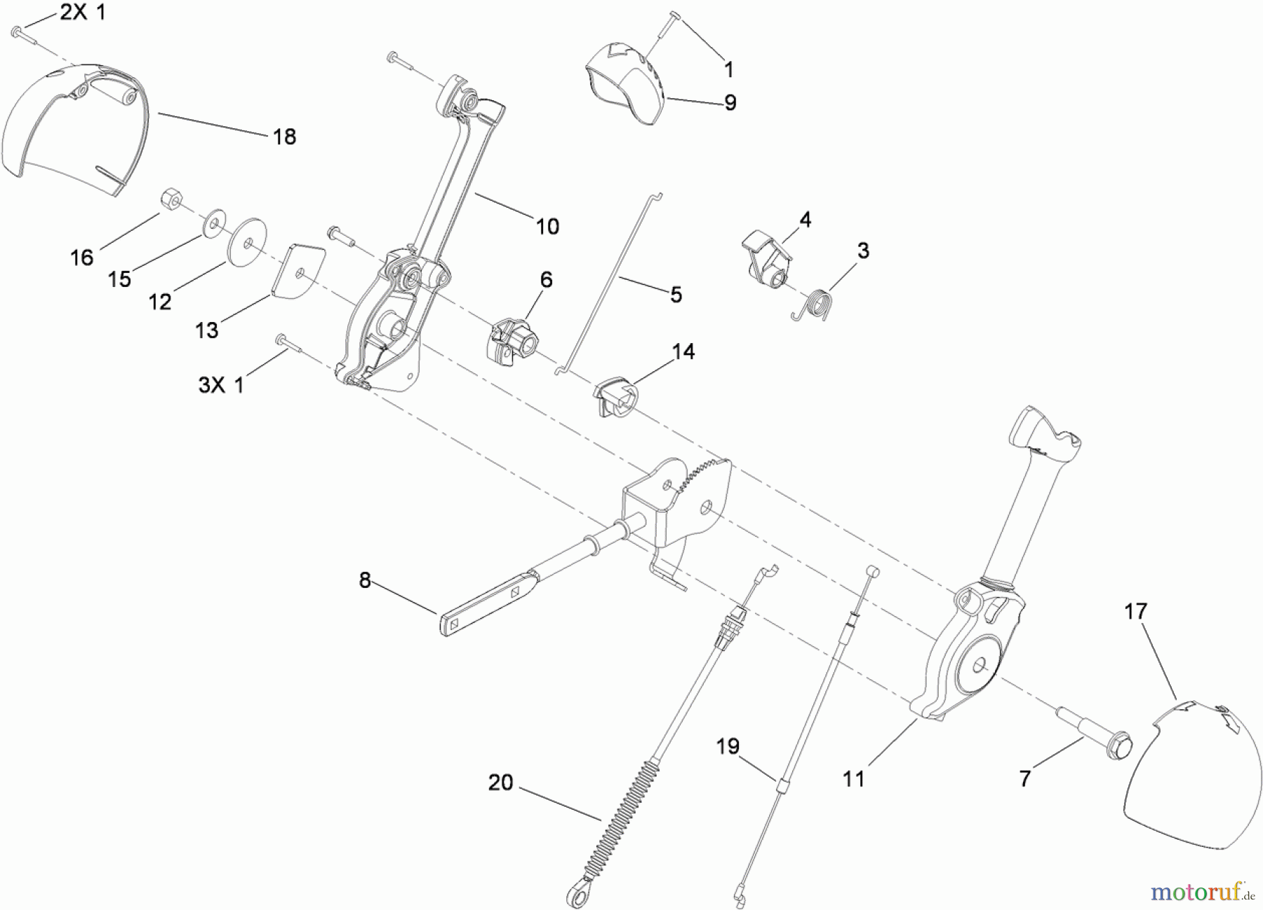 Toro Neu Snow Blowers/Snow Throwers Seite 2 38633 (826 OXE) - Toro Power Max 826 OXE Snowthrower, 2012 (312000001-312999999) CHUTE CONTROL LEVER ASSEMBLY