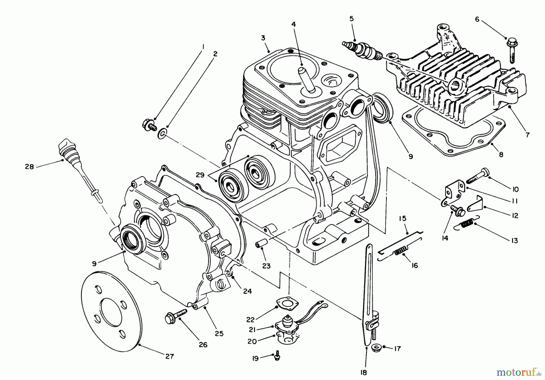  Toro Neu Generators 62012 (T1200) - Toro Generator, T1200, 1988 (8000001-8999999) ENGINE ASSEMBLY