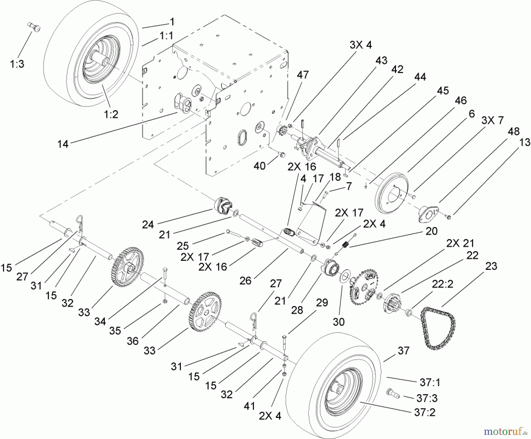  Toro Neu Snow Blowers/Snow Throwers Seite 2 38637 (828 OXE) - Toro Power Max 828 OXE Snowthrower, 2008 (280000001-280999999) WHEEL CLUTCH ASSEMBLY