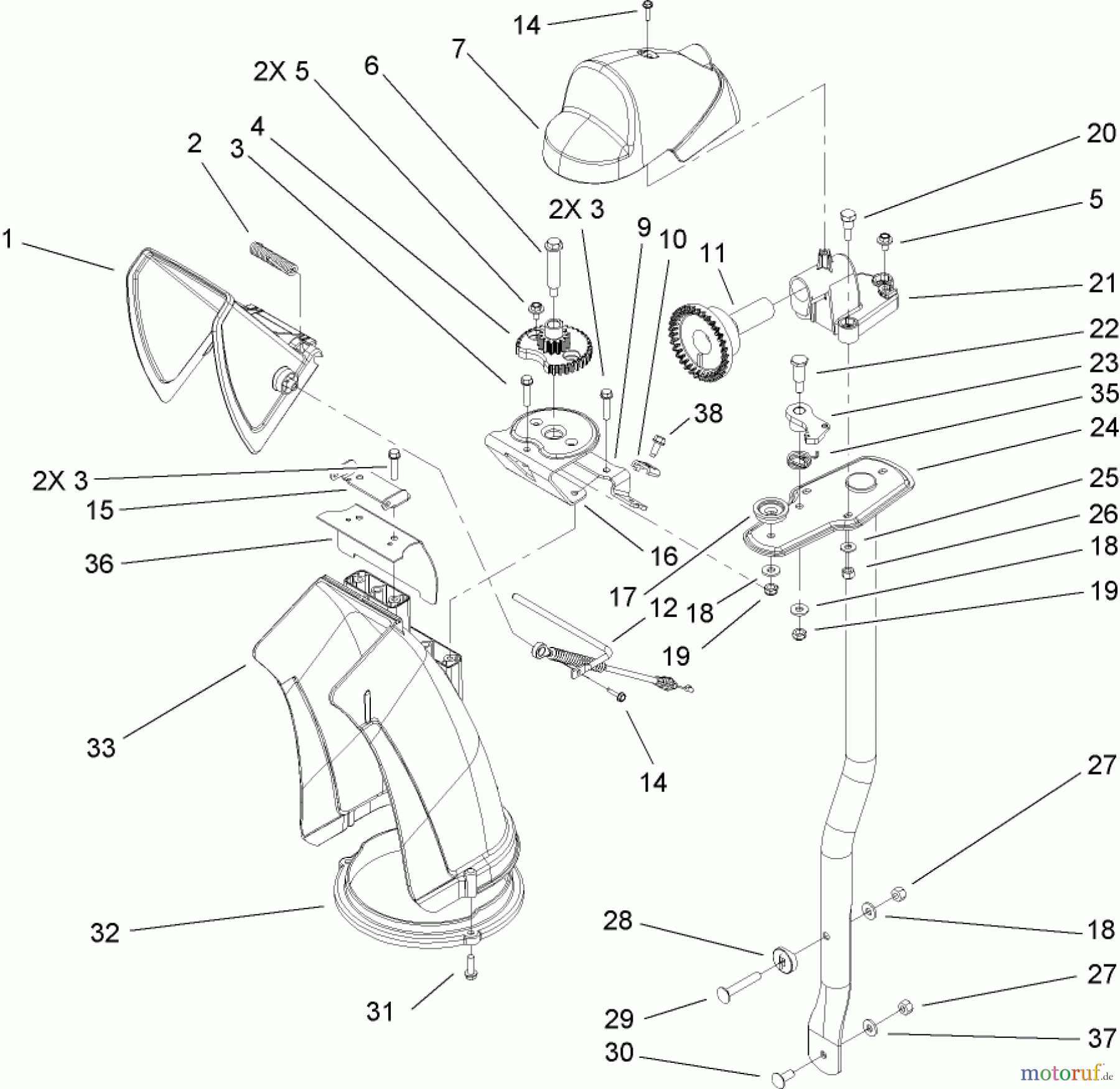  Toro Neu Snow Blowers/Snow Throwers Seite 2 38637 (828 OXE) - Toro Power Max 828 OXE Snowthrower, 2010 (310000001-310999999) CHUTE ASSEMBLY
