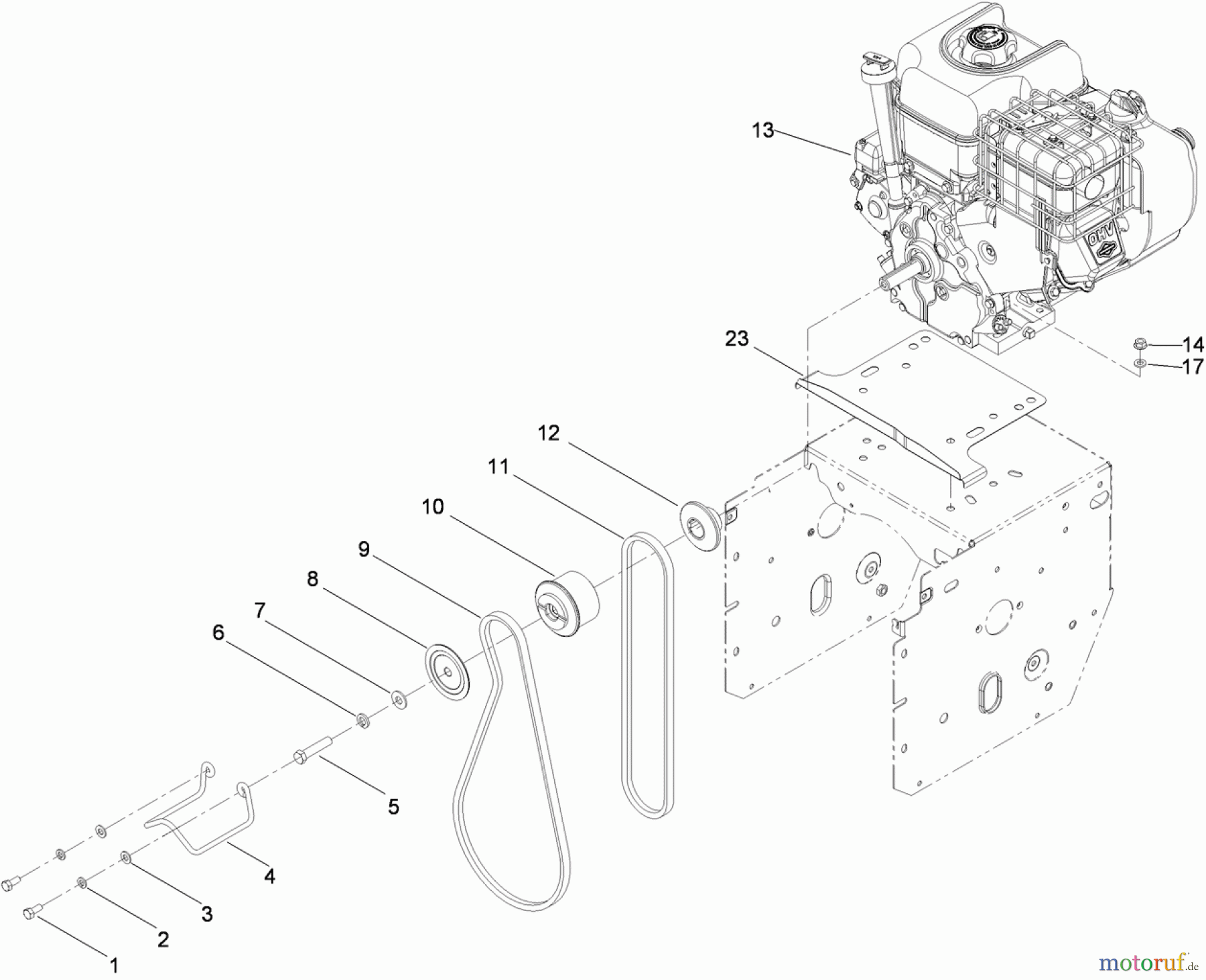 Toro Neu Snow Blowers/Snow Throwers Seite 2 38637 (828 OXE) - Toro Power Max 828 OXE Snowthrower, 2011 (311000001-311999999) ENGINE ASSEMBLY
