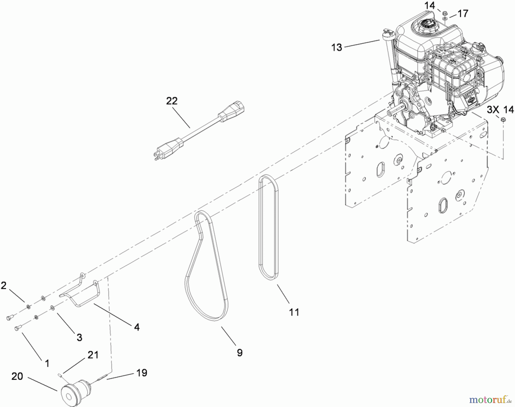  Toro Neu Snow Blowers/Snow Throwers Seite 2 38637C (828 OXE) - Toro Power Max 828 OXE Snowthrower, 2009 (290000001-290999999) ENGINE ASSEMBLY