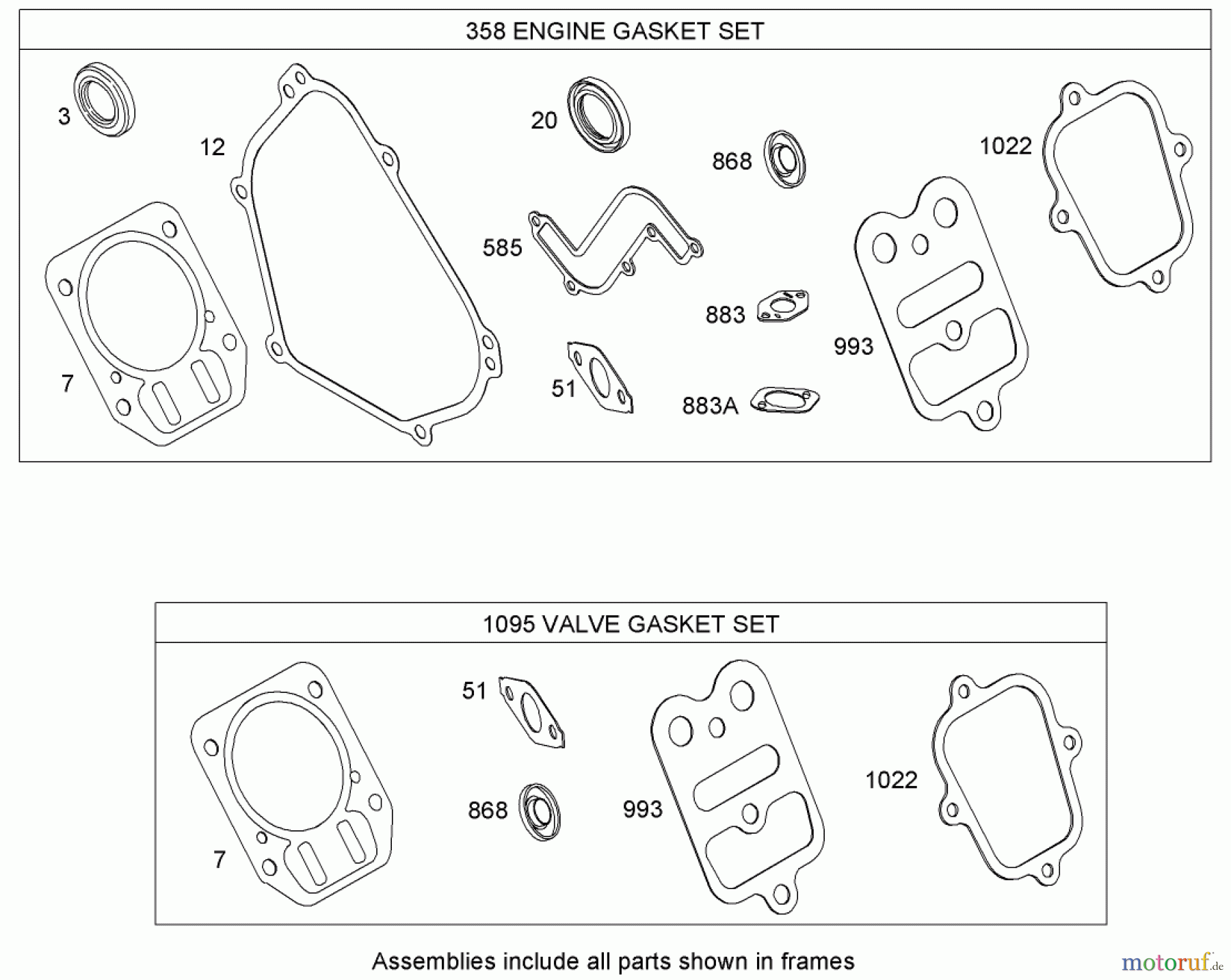 Toro Neu Snow Blowers/Snow Throwers Seite 2 38639 (828 OE) - Toro Power Max 828 OE Snowthrower, 2008 (280000001-280999999) GASKET KIT BRIGGS AND STRATTON 15D104-0112-E1