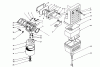Toro 62018 (T1800) - Generator, T1800, 1987 (7000001-7999999) Ersatzteile AIR CLEANER & CARBURETOR ASSEMBLY