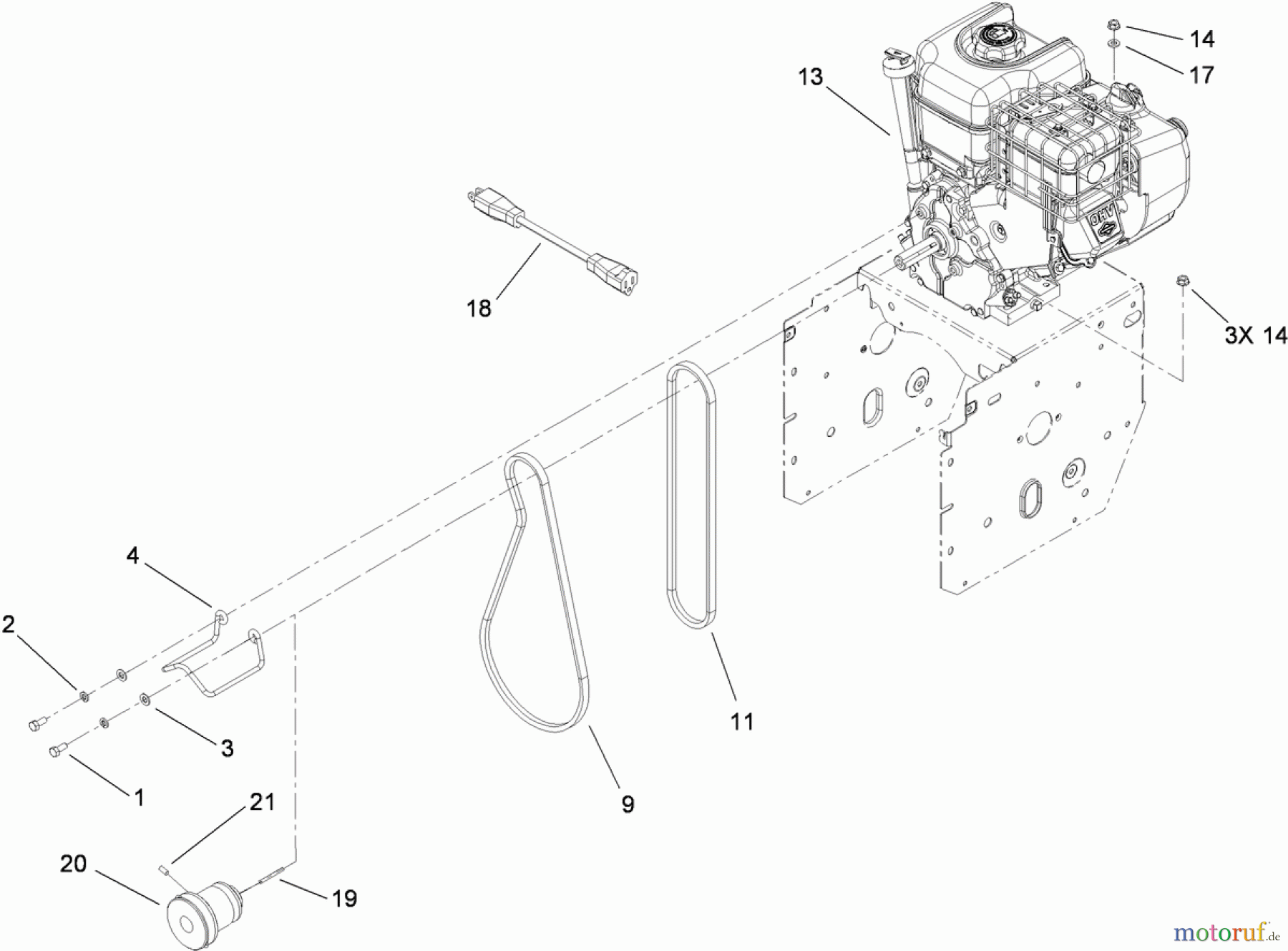  Toro Neu Snow Blowers/Snow Throwers Seite 2 38639C (828 OE) - Toro Power Max 828 OE Snowthrower, 2009 (290000001-290999999) ENGINE ASSEMBLY