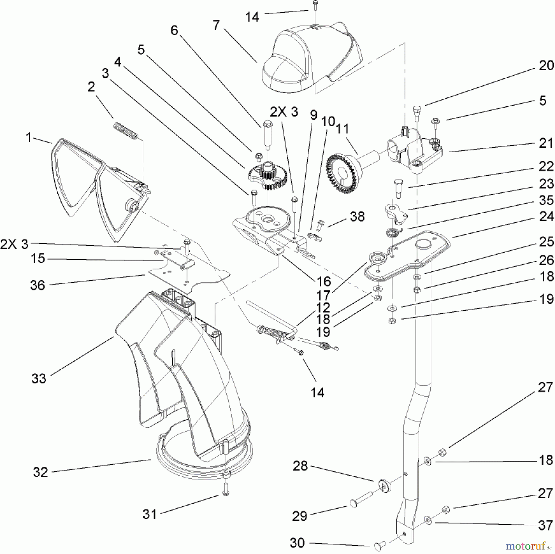  Toro Neu Snow Blowers/Snow Throwers Seite 2 38640 (1028 LXE) - Toro Power Max 1028 LXE Snowthrower, 2006 (260000001-260999999) CHUTE ASSEMBLY