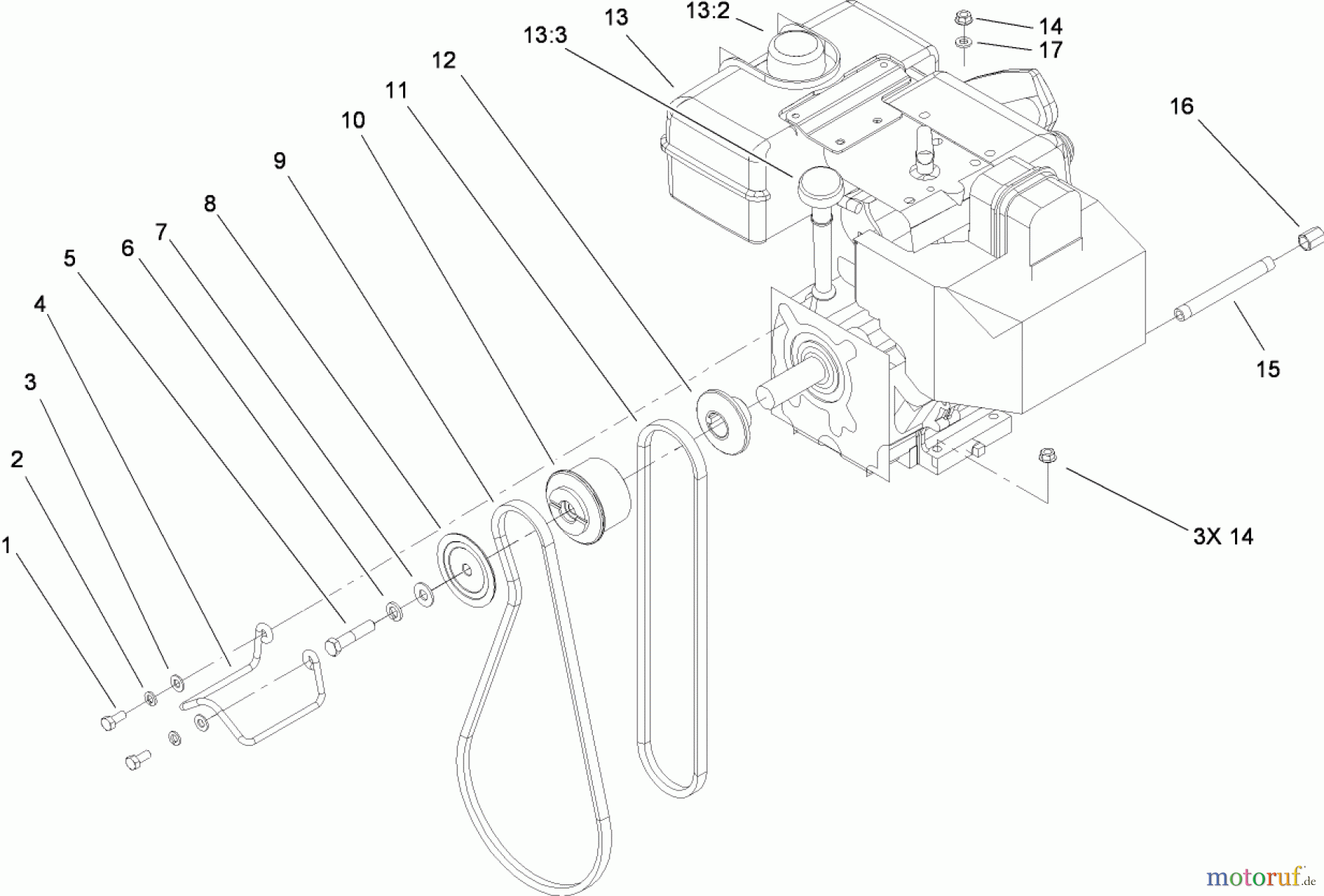 Toro Neu Snow Blowers/Snow Throwers Seite 2 38641 (1028 LXE) - Toro Power Max 1028 LXE Snowthrower, 2005 (250000001-250999999) ENGINE ASSEMBLY