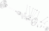 Toro 38641 (1028 LXE) - Power Max 1028 LXE Snowthrower, 2005 (250000001-250999999) Ersatzteile WHEEL CLUTCH SPROCKET ASSEMBLY