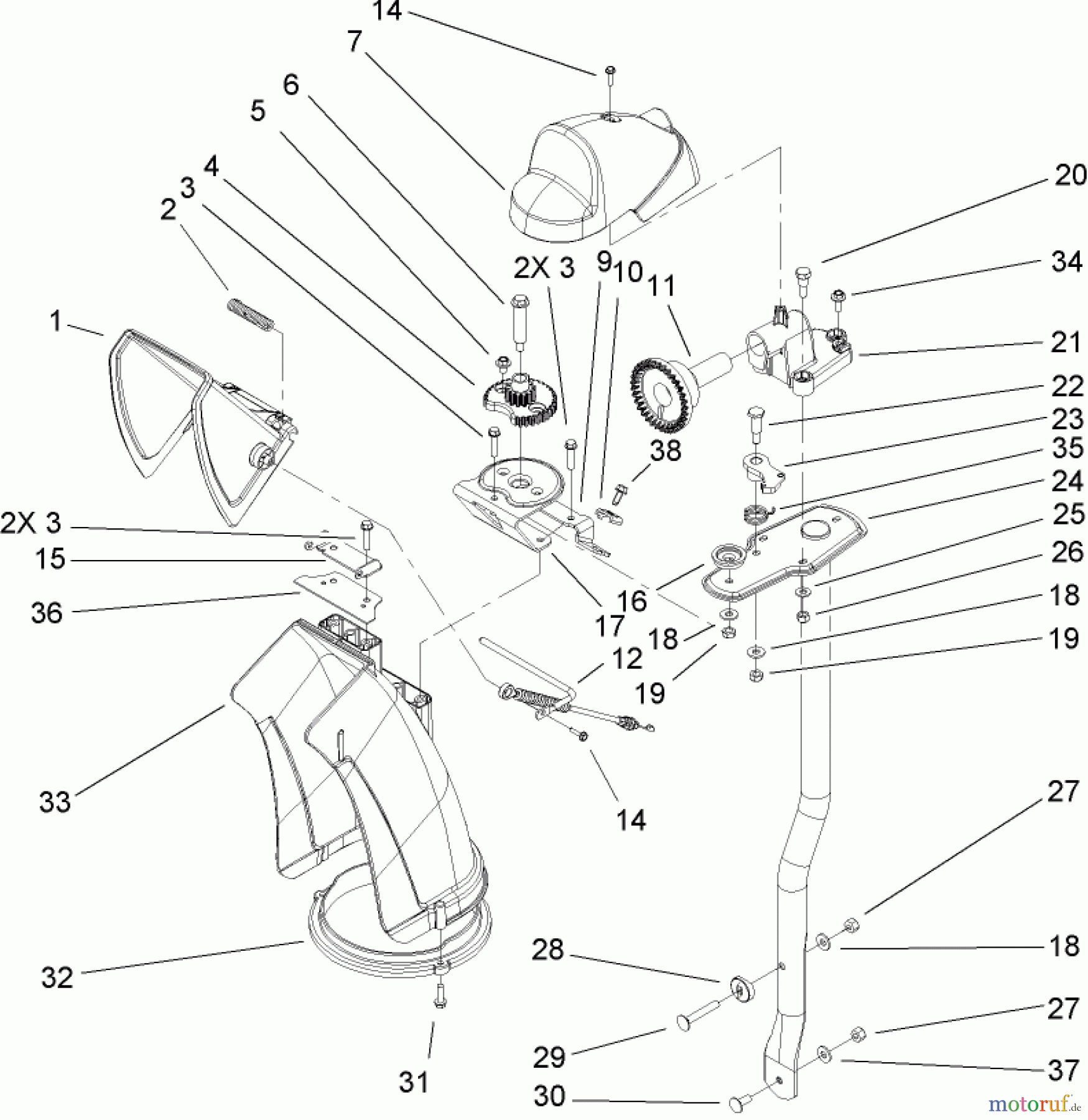  Toro Neu Snow Blowers/Snow Throwers Seite 2 38645 (1028 LE) - Toro Power Max 1028 LE Snowthrower, 2004 (240000001-240999999) CHUTE ASSEMBLY