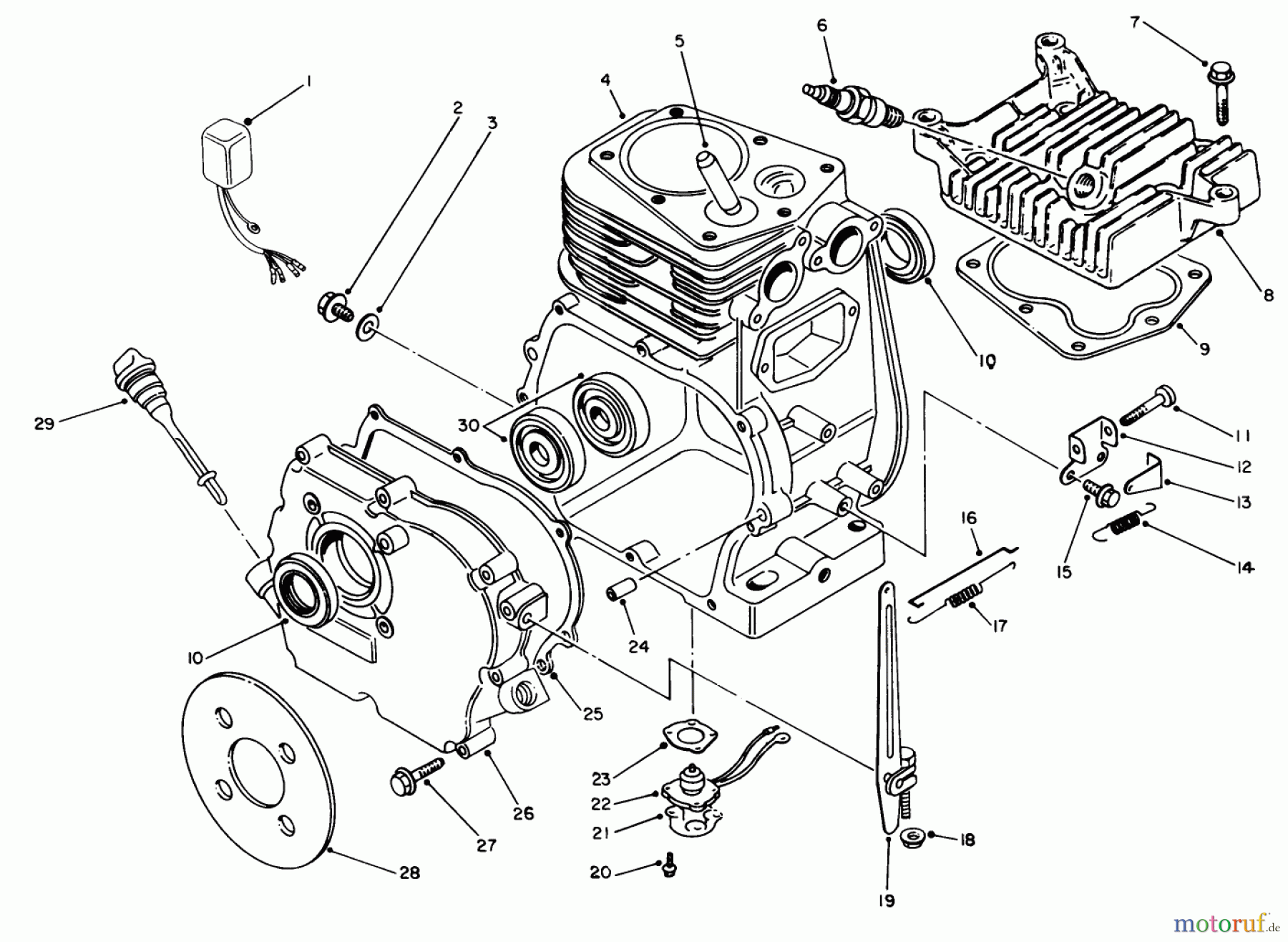  Toro Neu Generators 62018 (T1800) - Toro Generator, T1800, 1988 (8000001-8999999) ENGINE ASSEMBLY