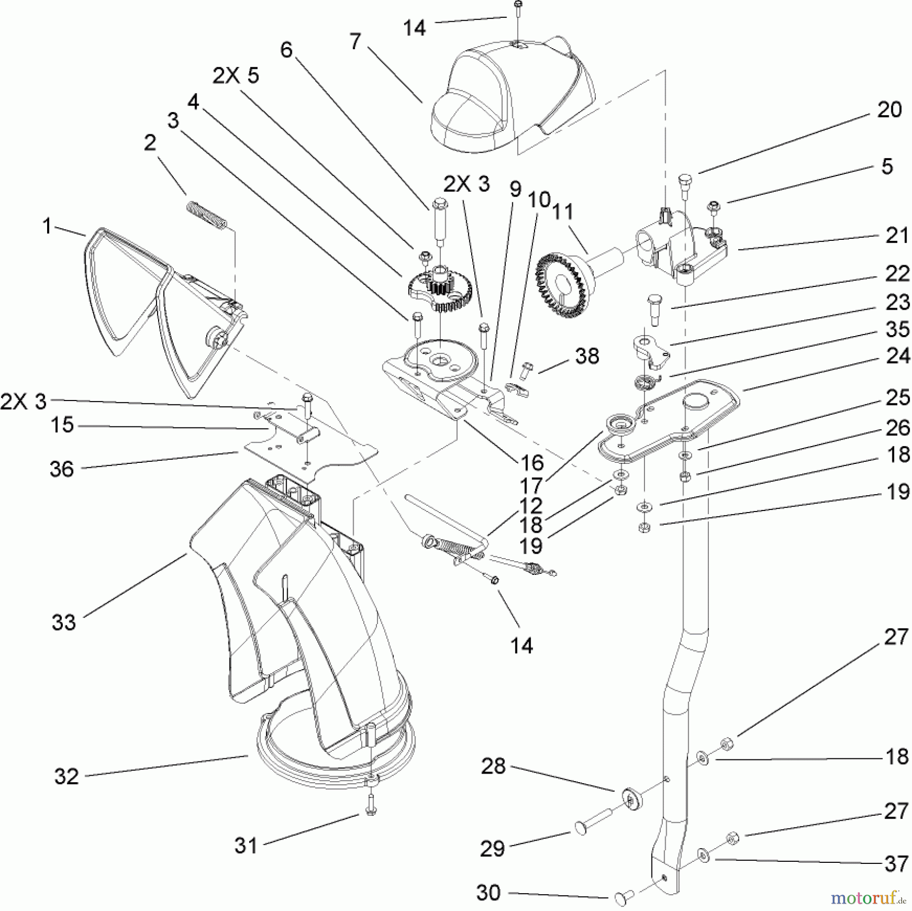  Toro Neu Snow Blowers/Snow Throwers Seite 2 38650 (1128 OXE) - Toro Power Max 1128 OXE Snowthrower, 2006 (260000001-260999999) CHUTE ASSEMBLY