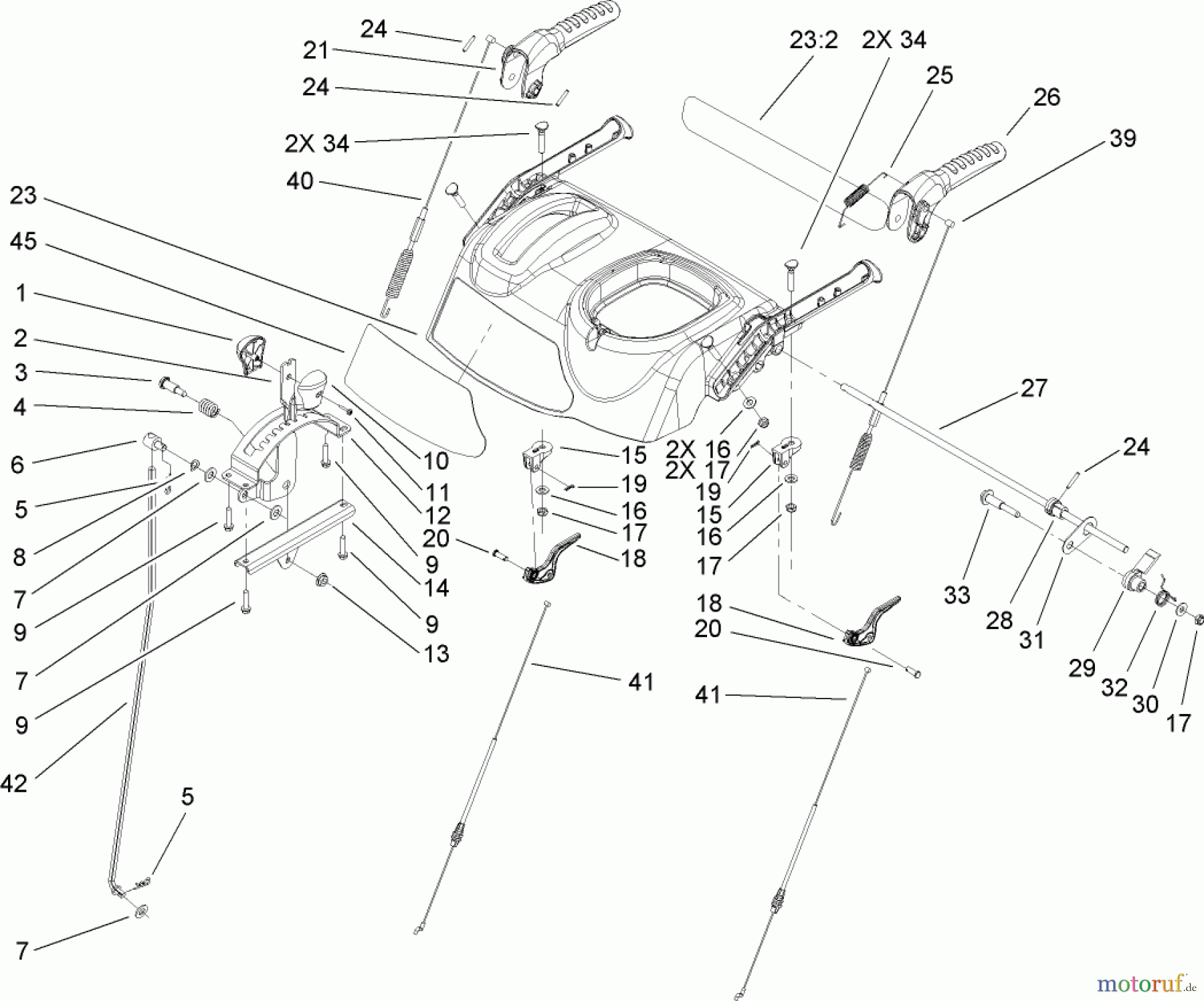 Toro Neu Snow Blowers/Snow Throwers Seite 2 38650 (1128 OXE) - Toro Power Max 1128 OXE Snowthrower, 2006 (260000001-260999999) CONTROL PANEL ASSEMBLY