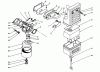 Toro 62025 (T2500) - Generator, T2500, 1984 (4000001-4999999) Ersatzteile AIR CLEANER & CARBURETOR ASSEMBLY