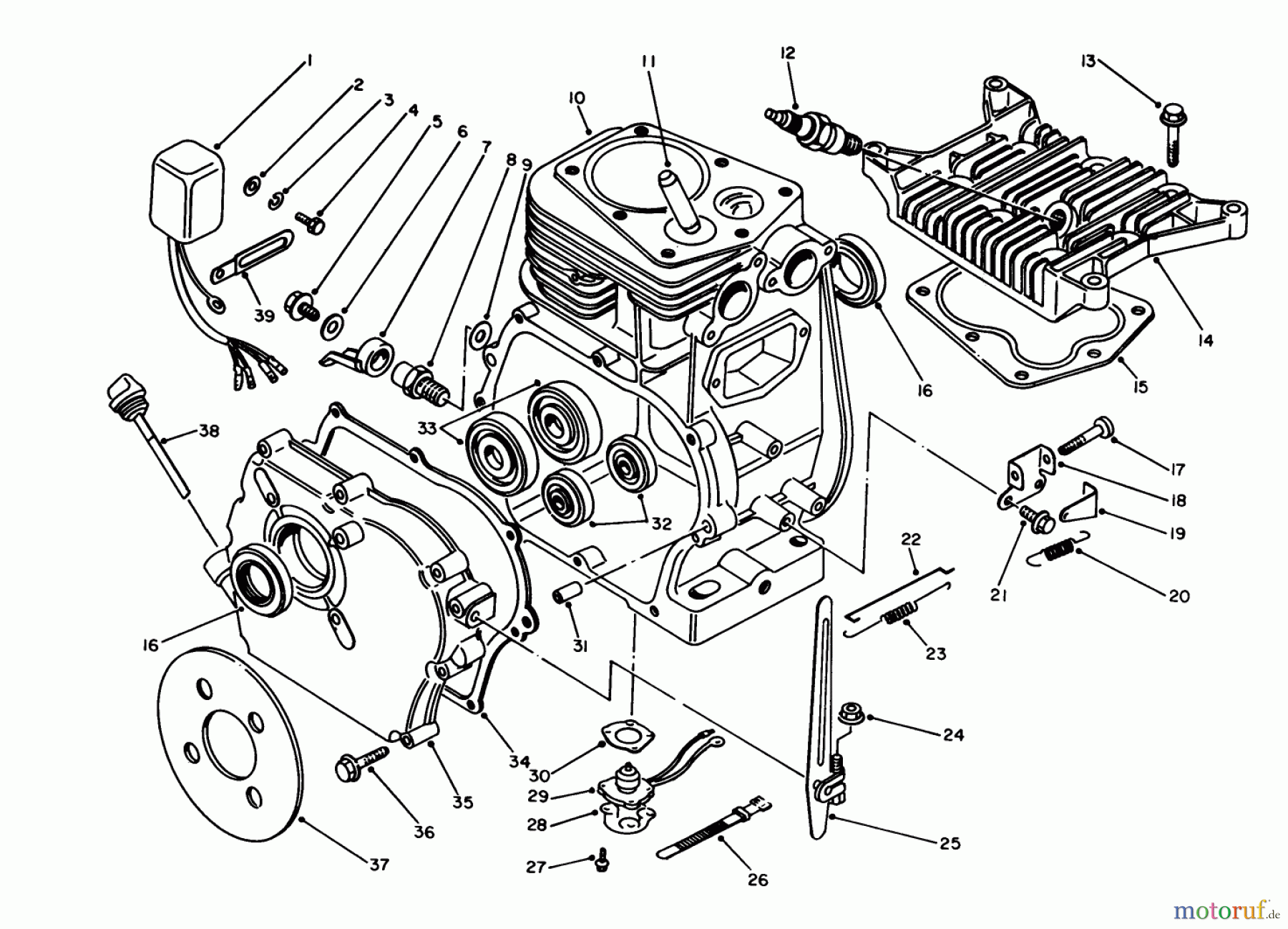 Toro Neu Generators 62025 (T2500) - Toro Generator, T2500, 1984 (4000001-4999999) ENGINE ASSEMBLY