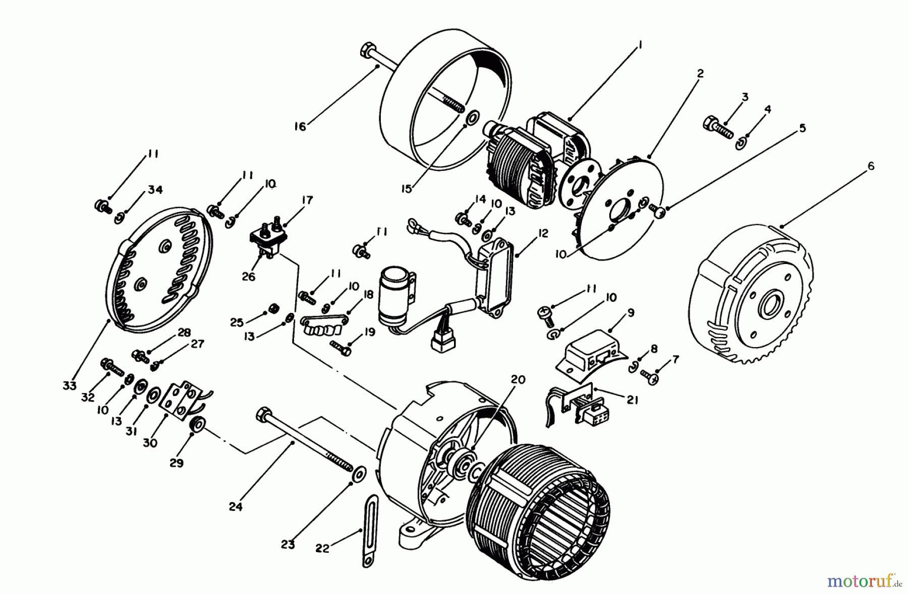 Toro Neu Generators 62025 (T2500) - Toro Generator, T2500, 1983 (3000001-3999999) GENERATOR
