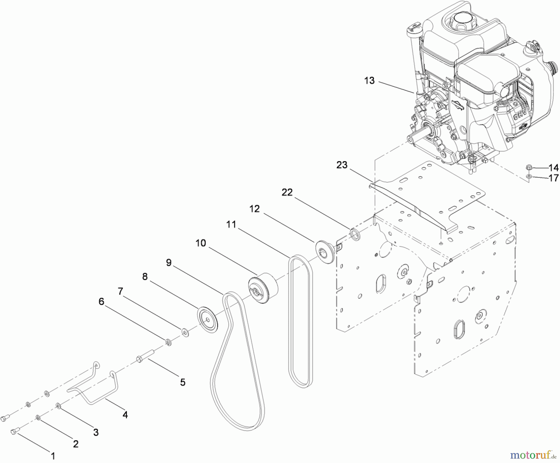 Toro Neu Snow Blowers/Snow Throwers Seite 2 38657 (1128 OXE) - Toro Power Max 1128 OXE Snowthrower, 2011 (311000001-311999999) ENGINE ASSEMBLY