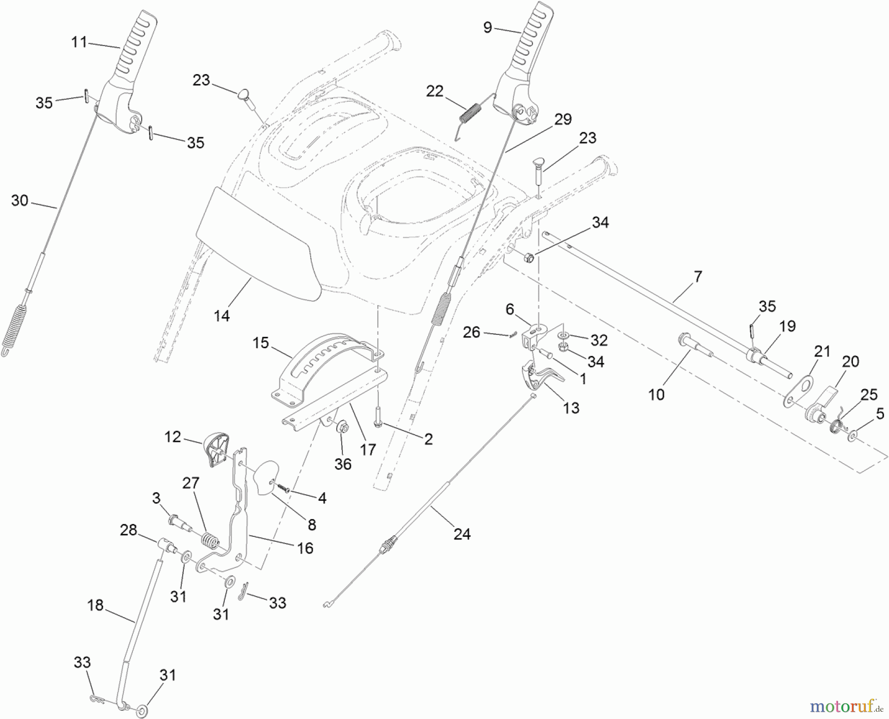 Toro Neu Snow Blowers/Snow Throwers Seite 2 38663 (1028 OXE) - Toro Power Max 1028 OXE Snowthrower, 2012 (SN 312000001-312999999) CONTROLS ASSEMBLY