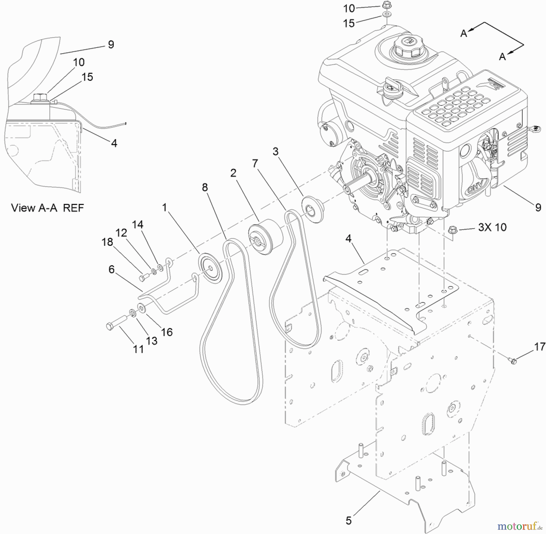  Toro Neu Snow Blowers/Snow Throwers Seite 2 38663 (1028 OXE) - Toro Power Max 1028 OXE Snowthrower, 2012 (SN 312000001-312999999) ENGINE ASSEMBLY