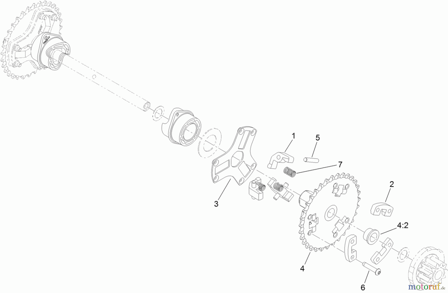 Toro Neu Snow Blowers/Snow Throwers Seite 2 38822 (928 OXE) - Toro Power Max Heavy Duty 928 OXE Snowthrower, 2013 (SN 313000001-313999999) WHEEL CLUTCH SPROCKET ASSEMBLY